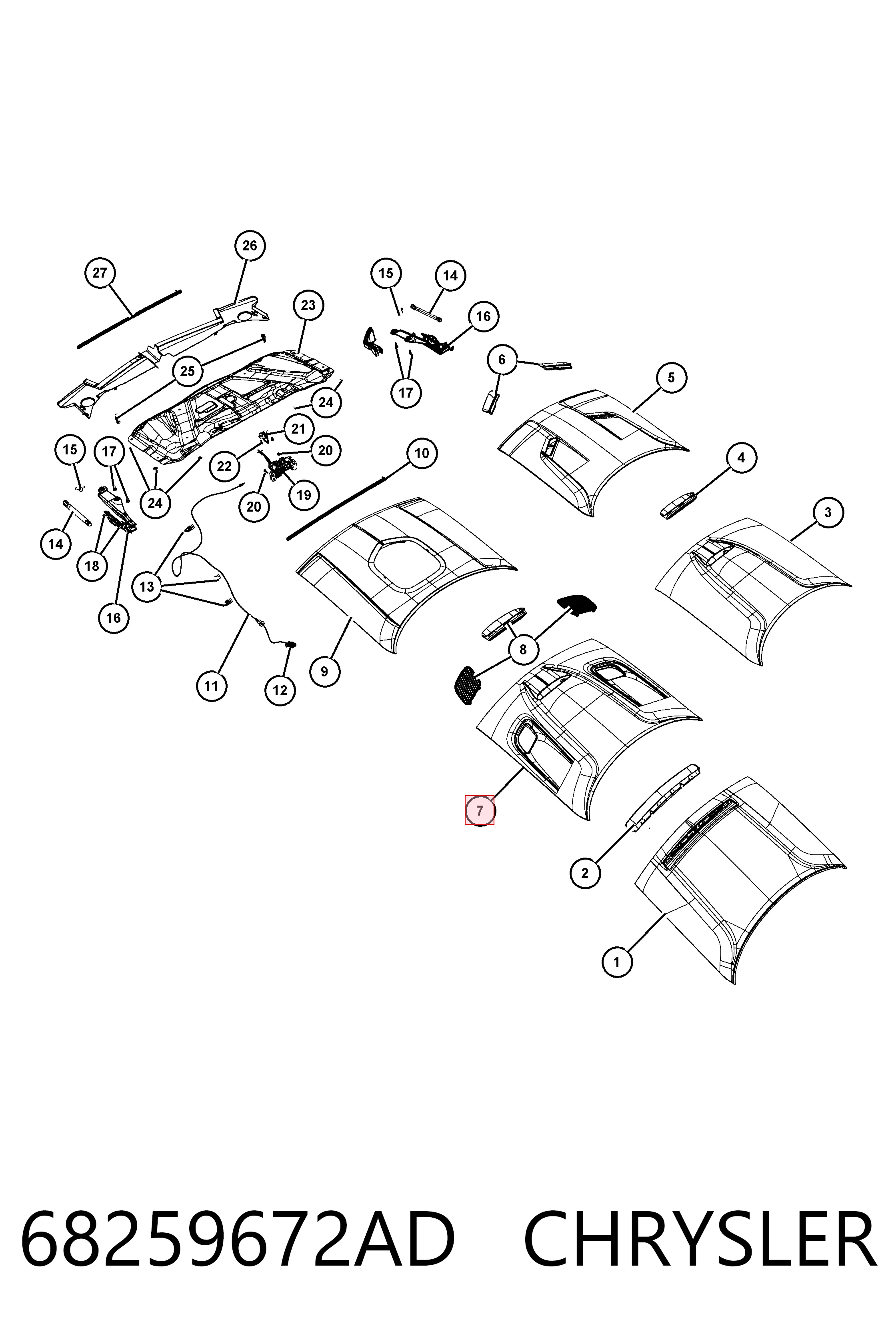 Капот Fiat/Alfa/Lancia K68184698AA цена, от 444.77 USD