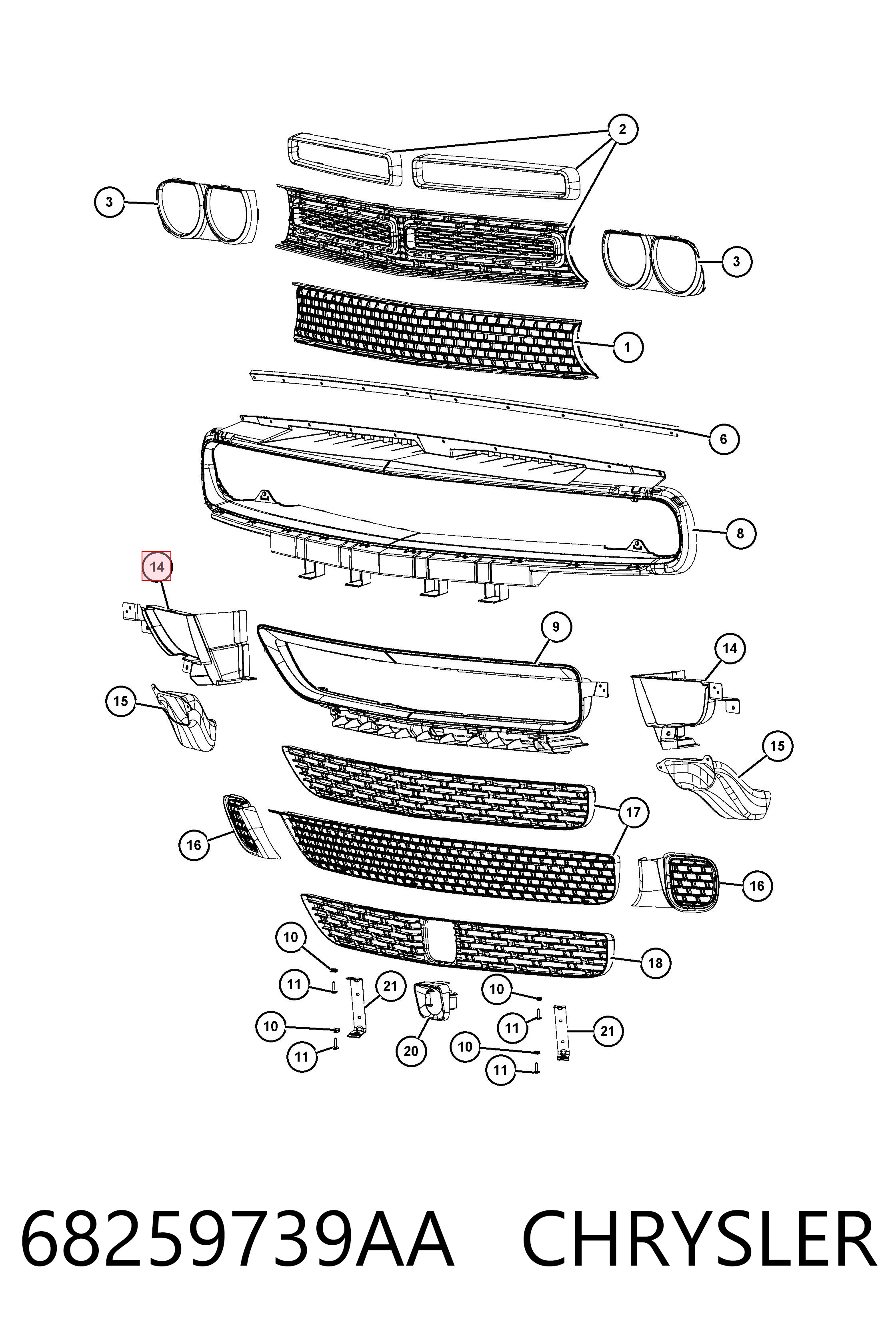 68259739AA Chrysler 