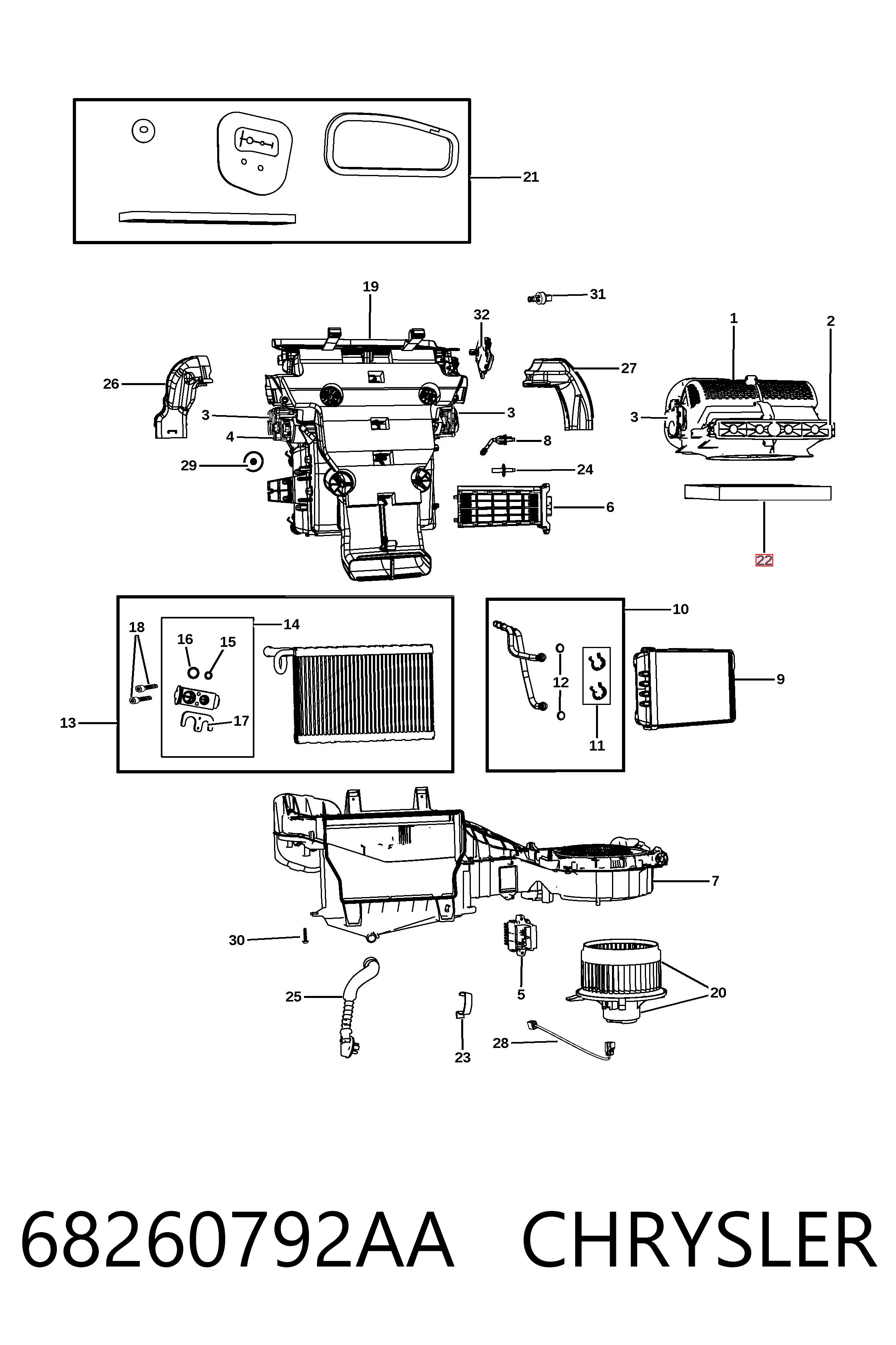 Купить K68260792AA Fiat/Alfa/Lancia Фильтр салона угольный