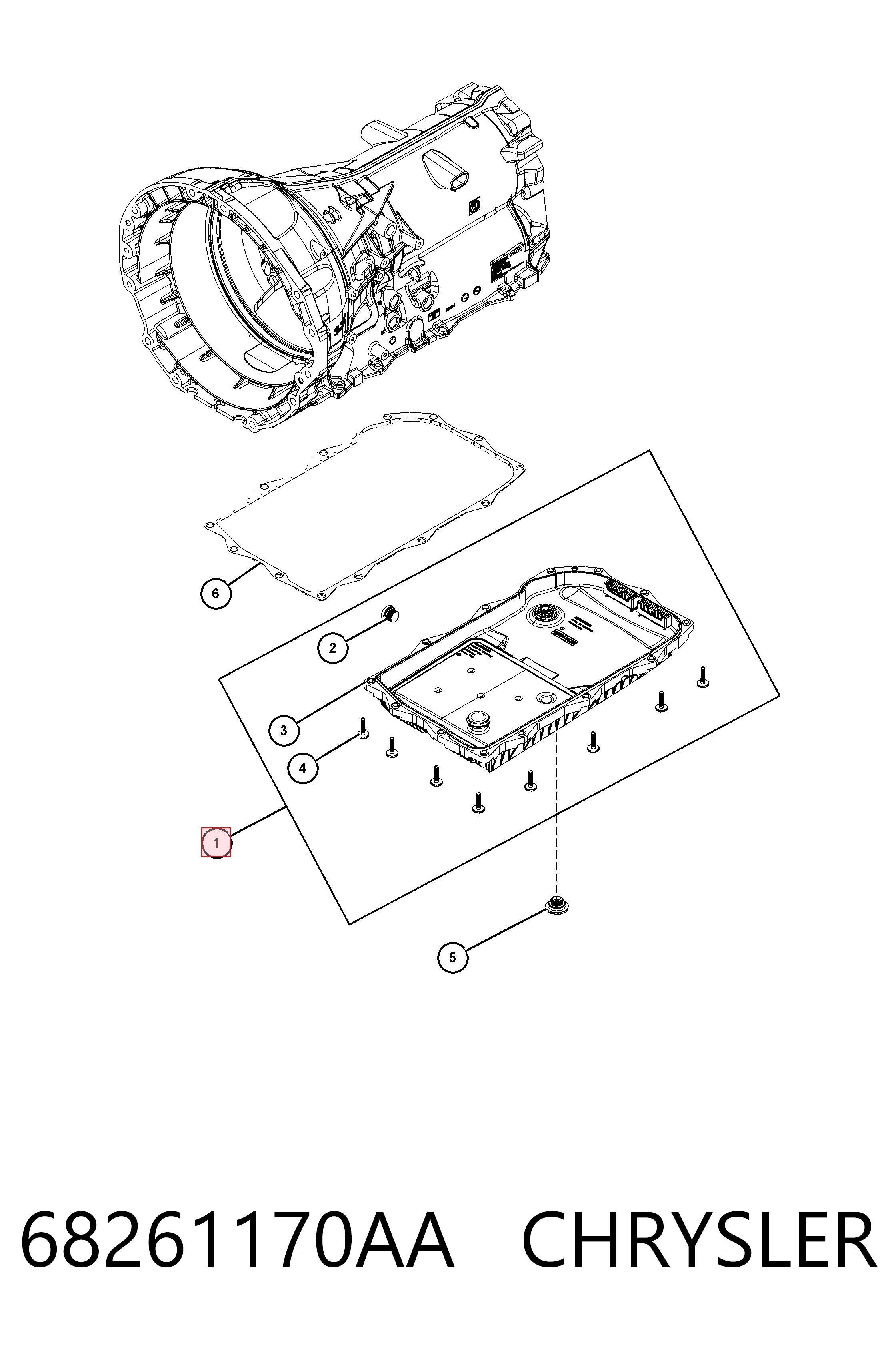 68261170AA Chrysler Поддон АКПП