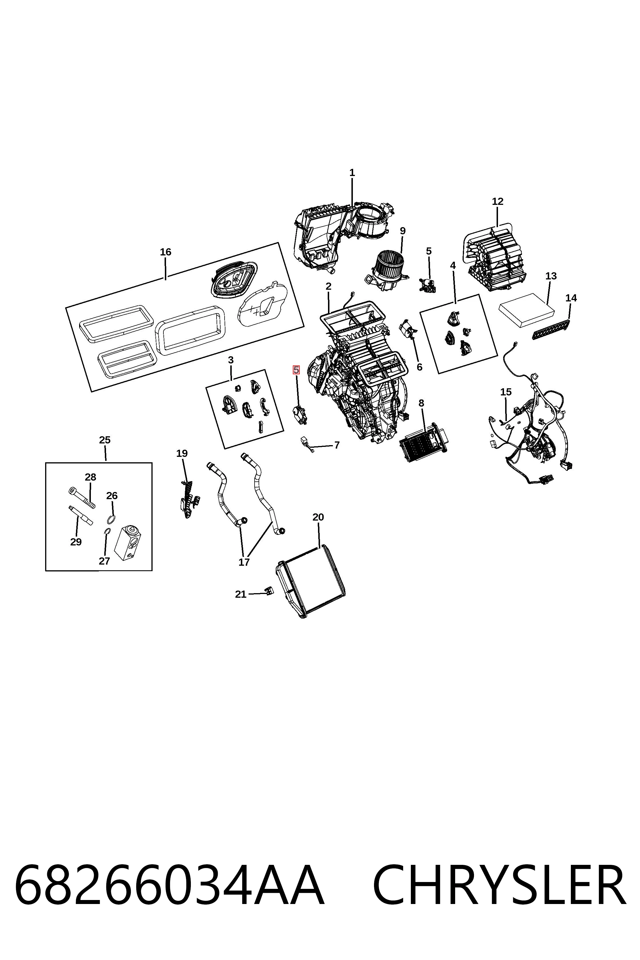 Мотор заслонки печки Fiat/Alfa/Lancia K68350345AB цена, от 12.70 USD