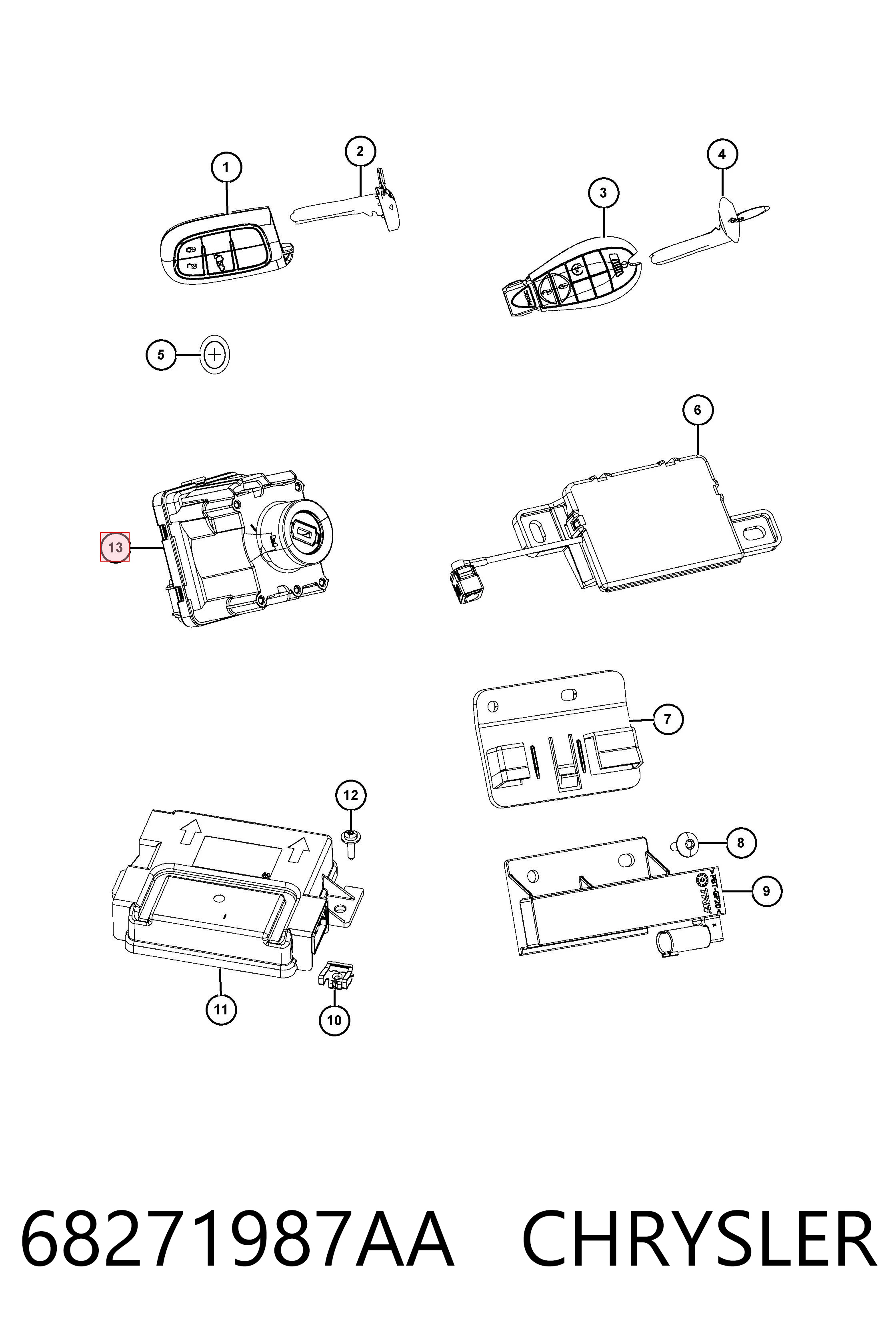 K56046989AC Fiat/Alfa/Lancia Замок зажигания