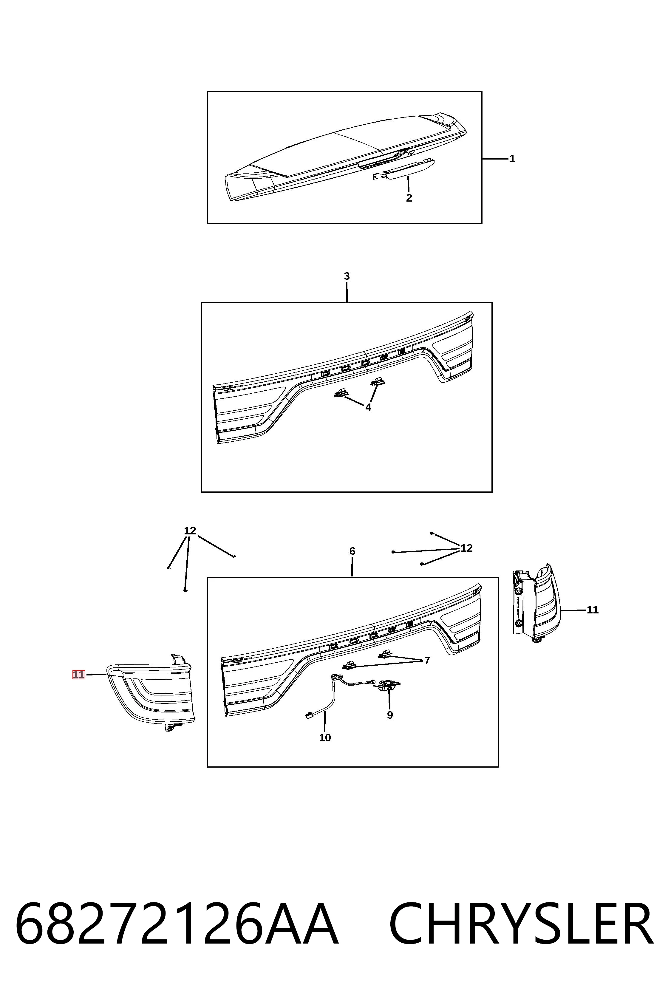 Купить K68272126AC Fiat/Alfa/Lancia Задняя правая фара
