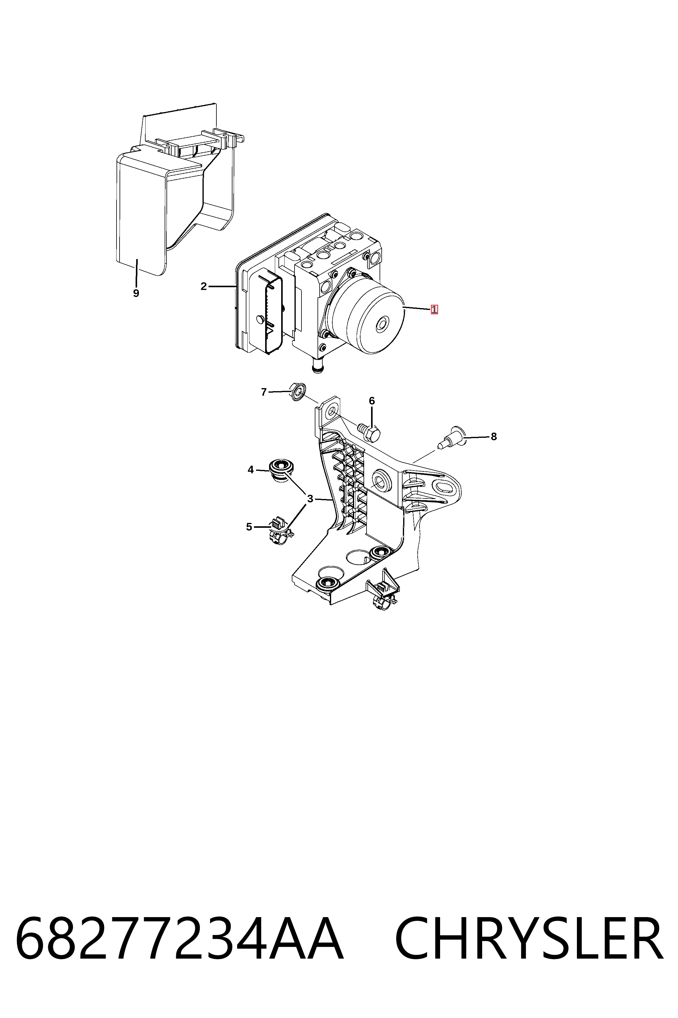 K68372722AA Fiat/Alfa/Lancia Блок ABS гидравлический