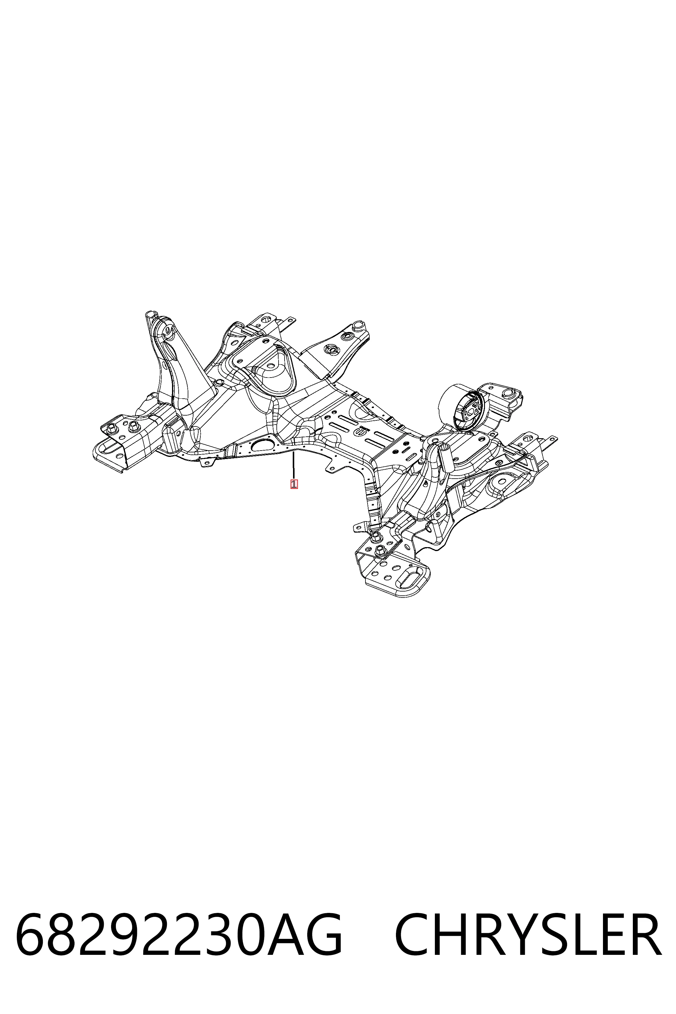 K68292230AF Fiat/Alfa/Lancia Подрамник передней подвески