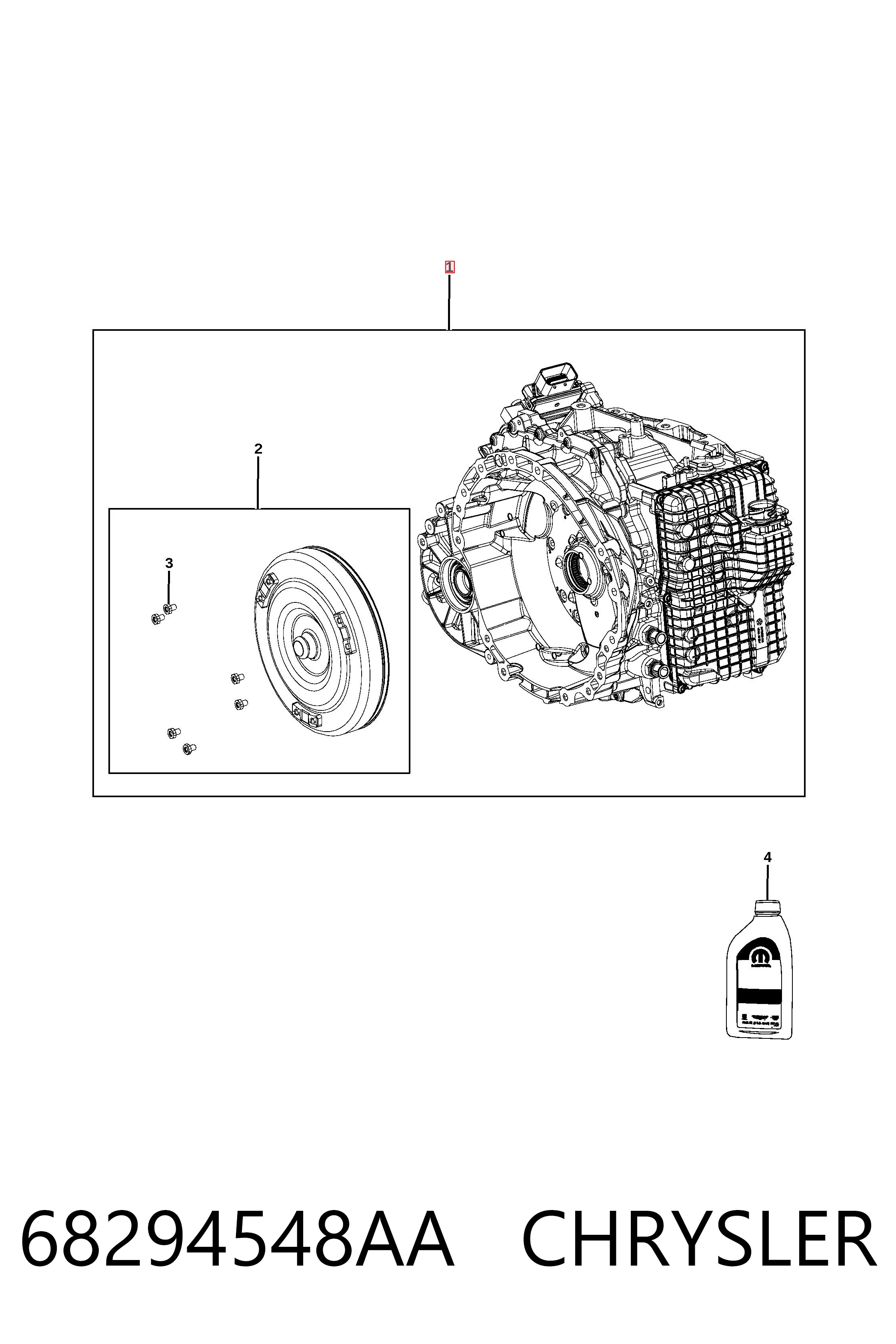 АКПП в сборе (автоматическая коробка передач) CHRYSLER 68294548AA