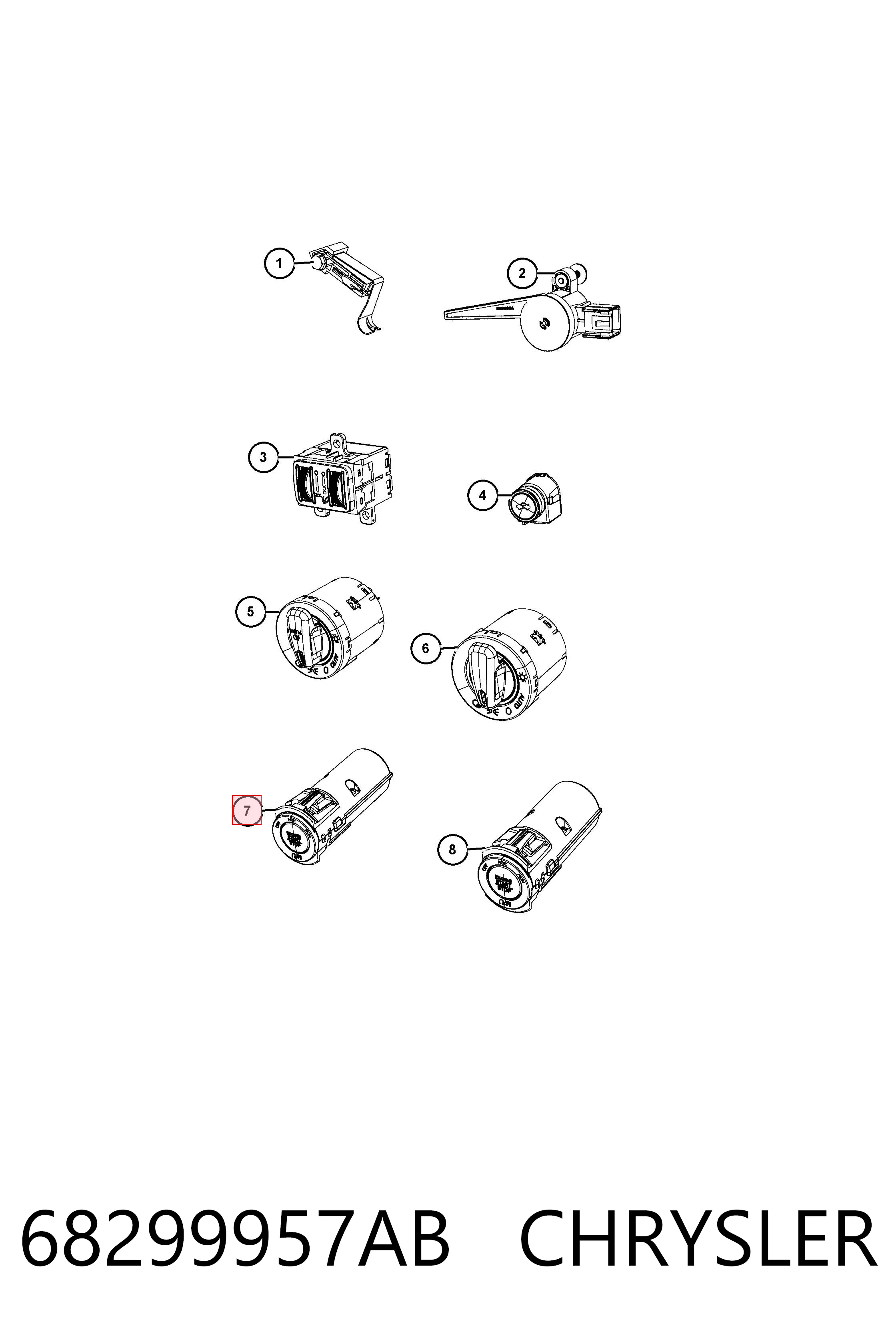68299957AB Chrysler Кнопка стоп-старт