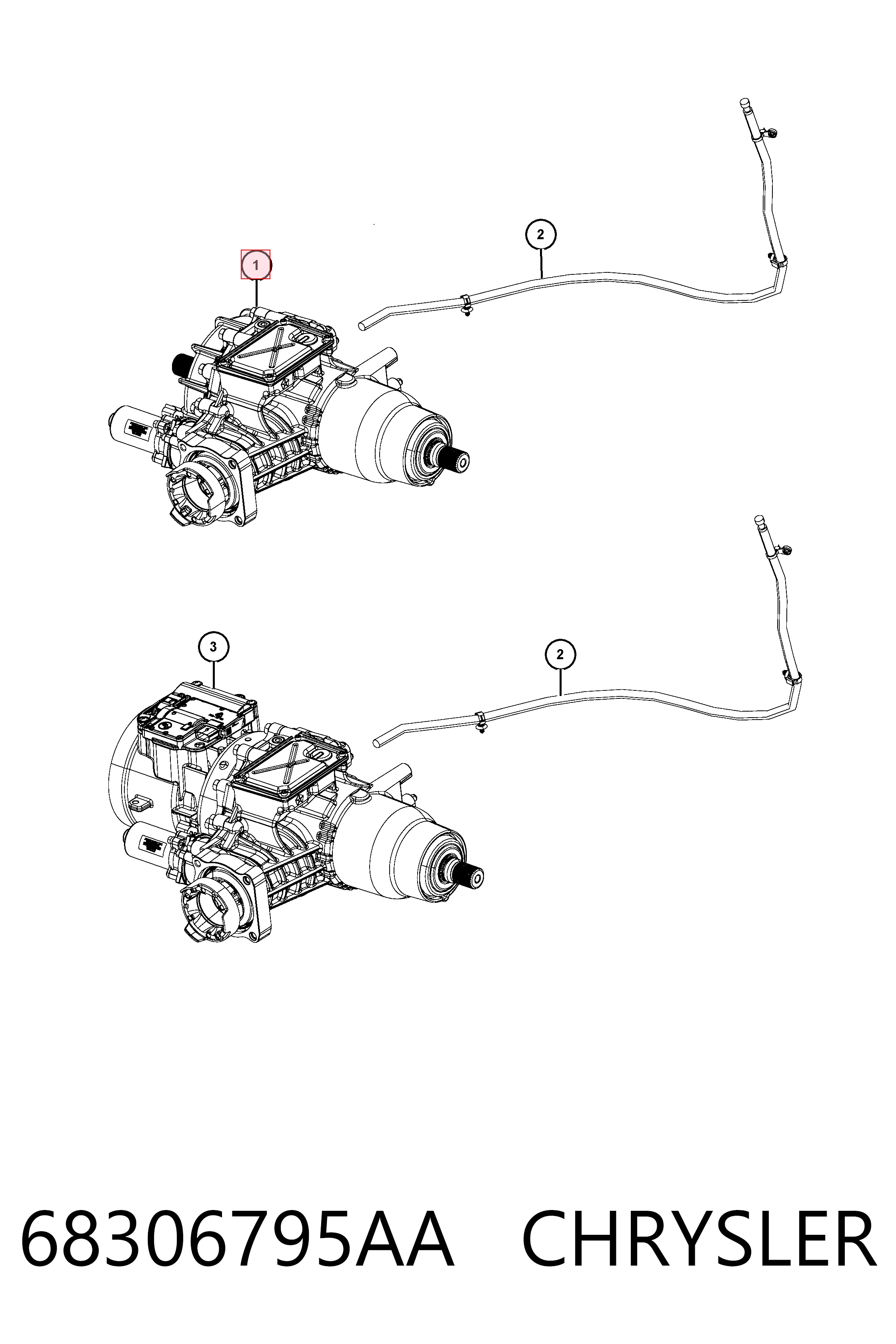 68306795AA Chrysler Задний дифференциал редуктор