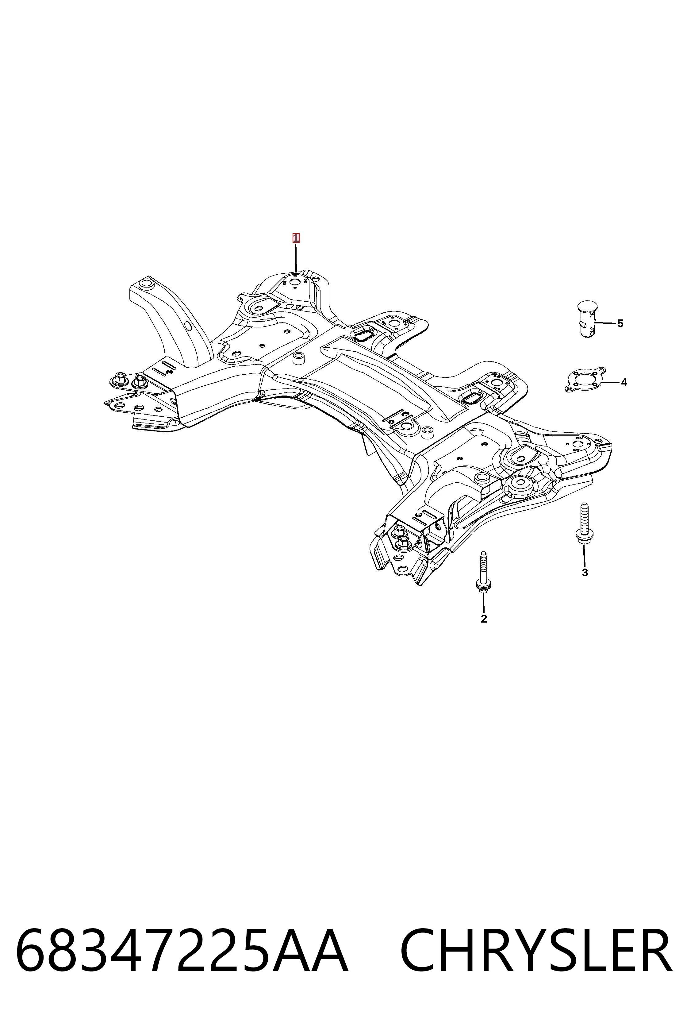 K68330090AA Fiat/Alfa/Lancia Подрамник передней подвески