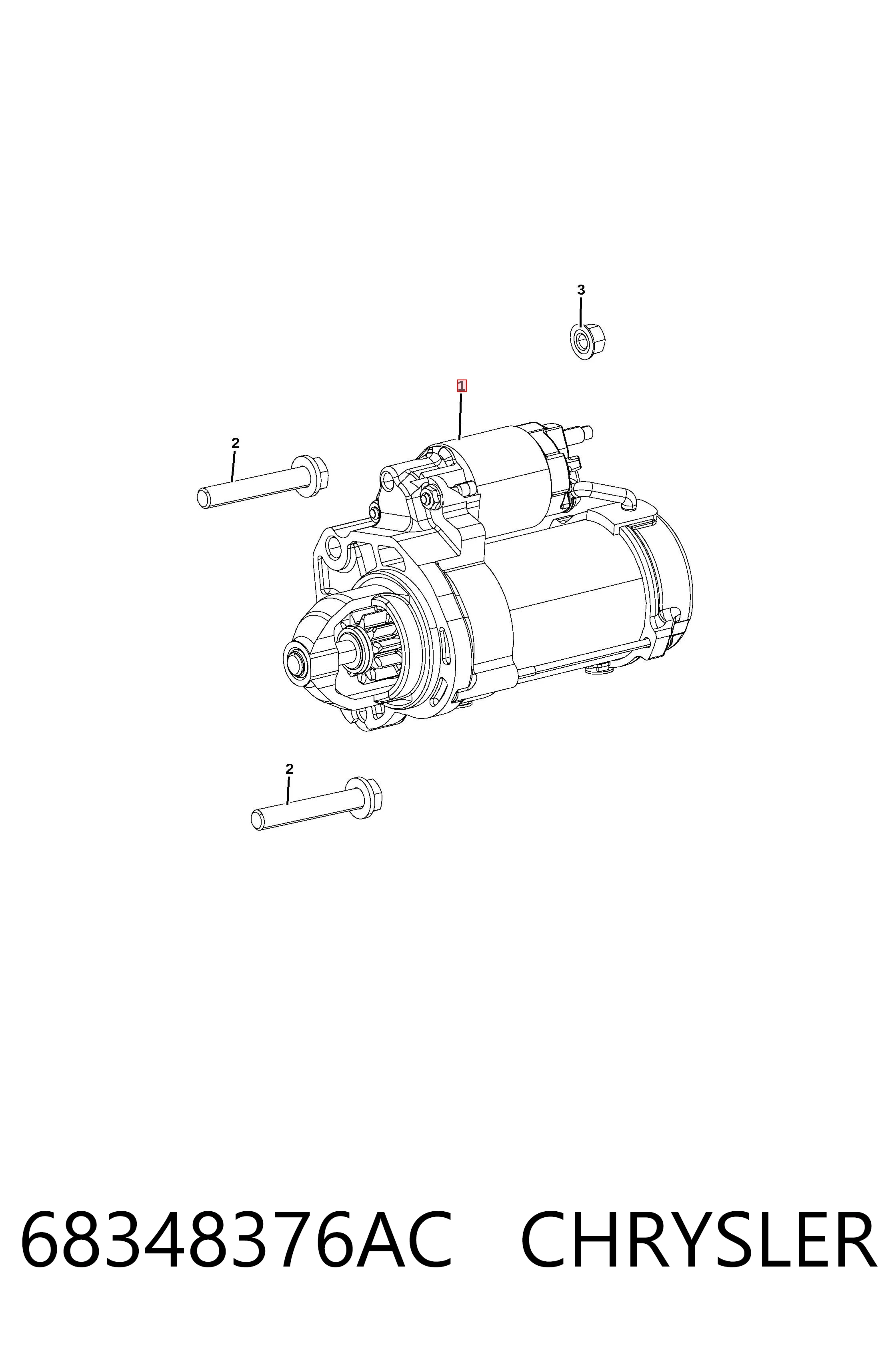 68348376AC Chrysler Стартер автомобиля
