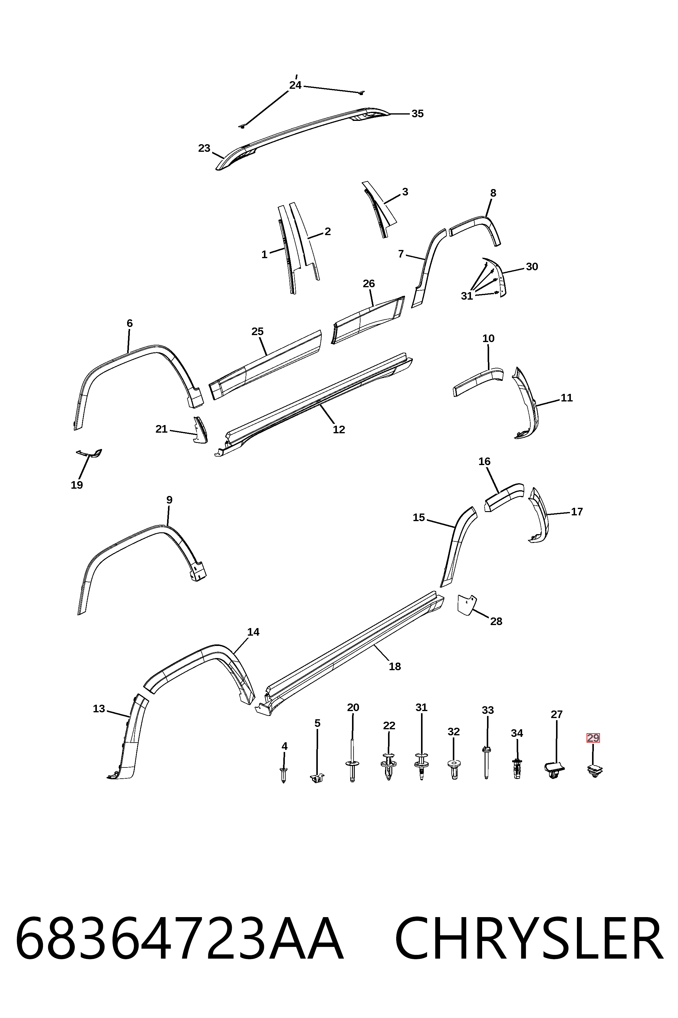 Купить 11571175 Opel Пистон (клип) крепления молдинга двери