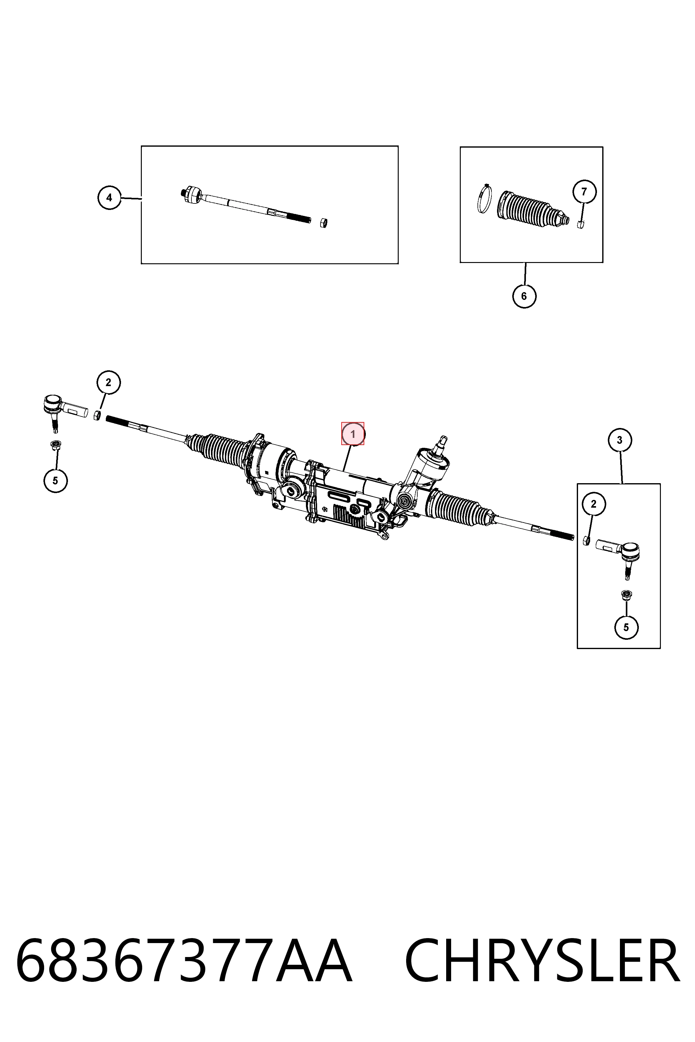 Купить K68323548AA Fiat/Alfa/Lancia Рулевая рейка