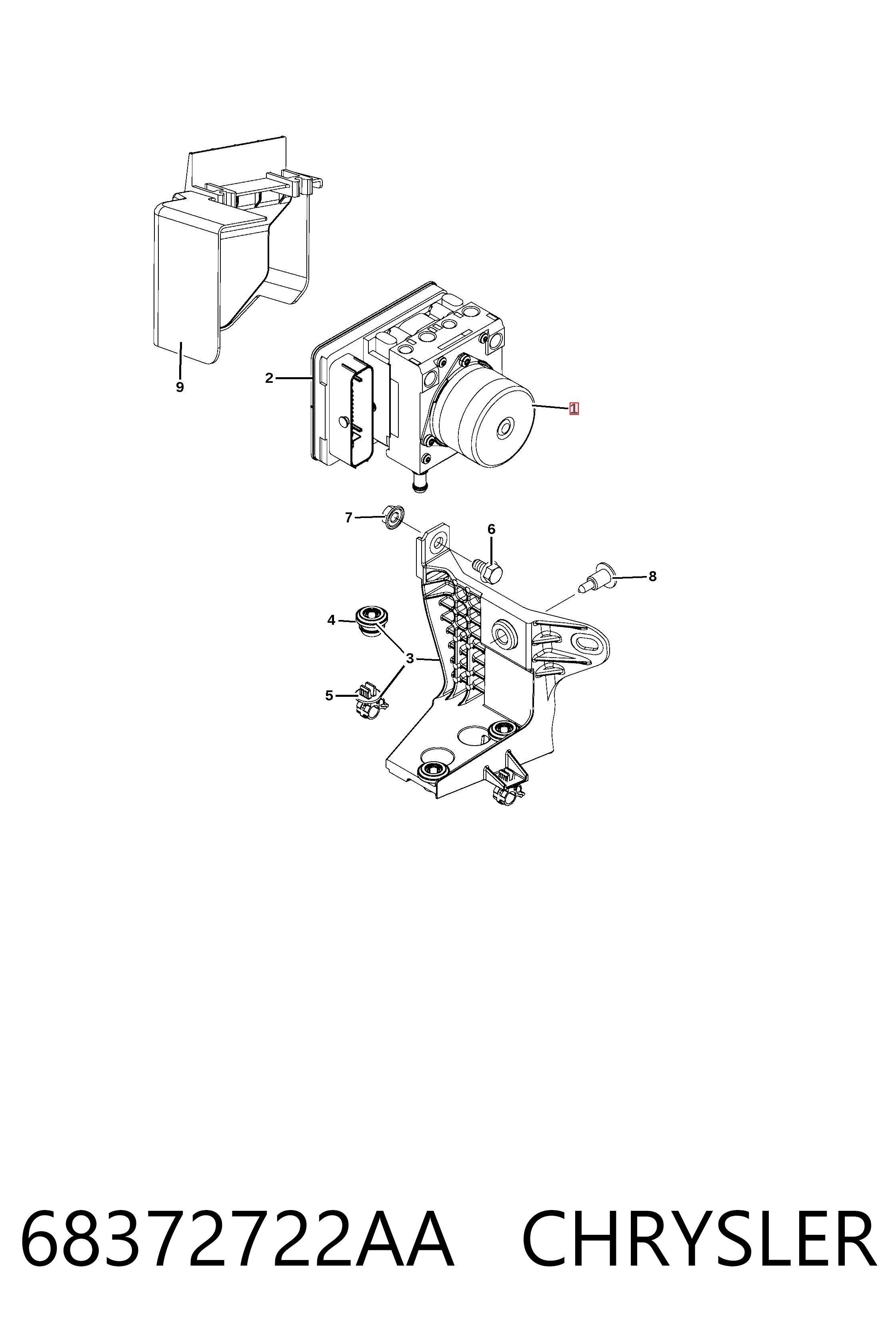 Купить K68372722AA Fiat/Alfa/Lancia Блок управления ABS
