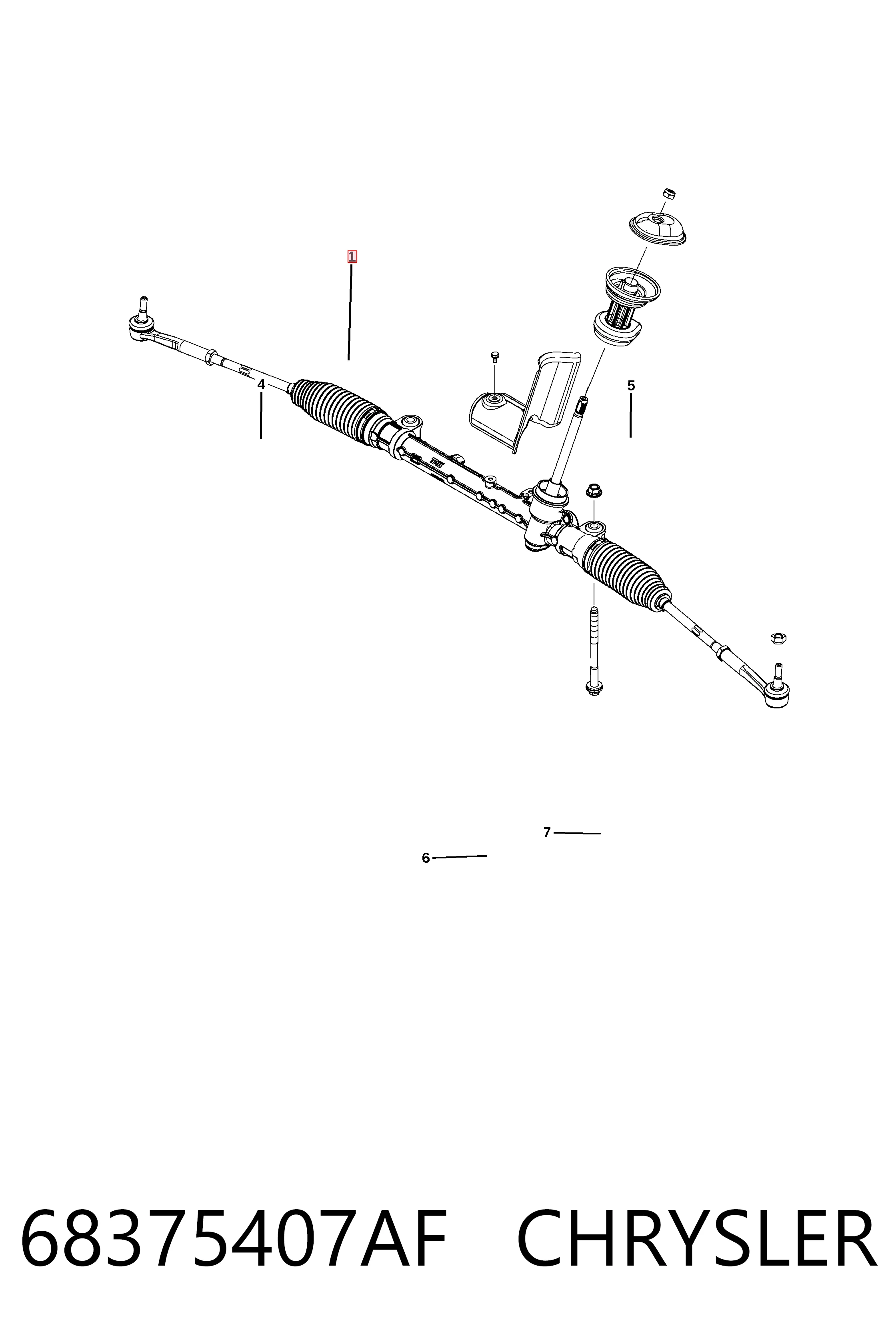 Реечный рулевой механизм Fiat/Alfa/Lancia K68628263AB цена, от 1266.87 USD