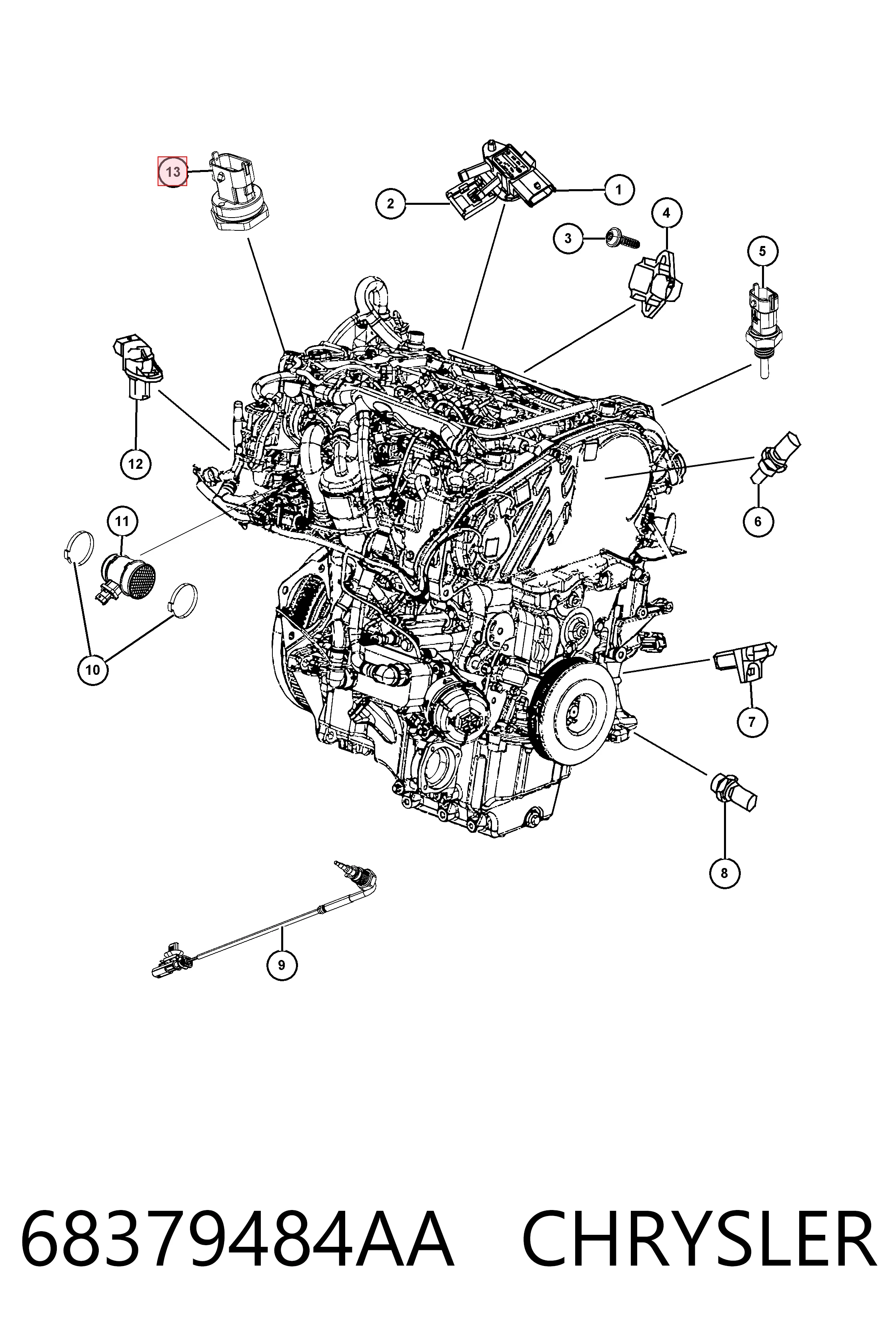 Купить 166381388R Renault (RVI) Датчик давления топлива