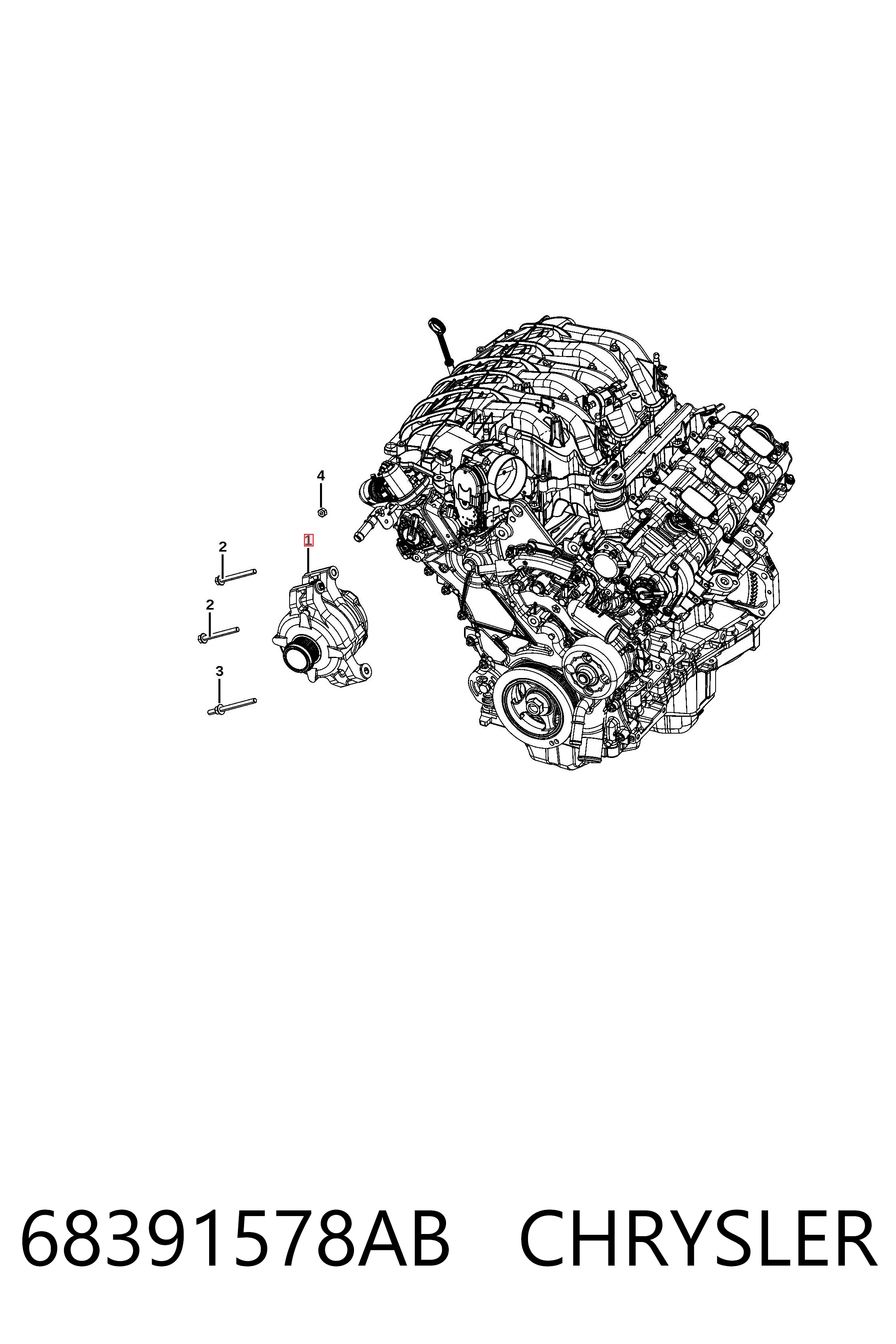 Генератор CHRYSLER 68391578AB