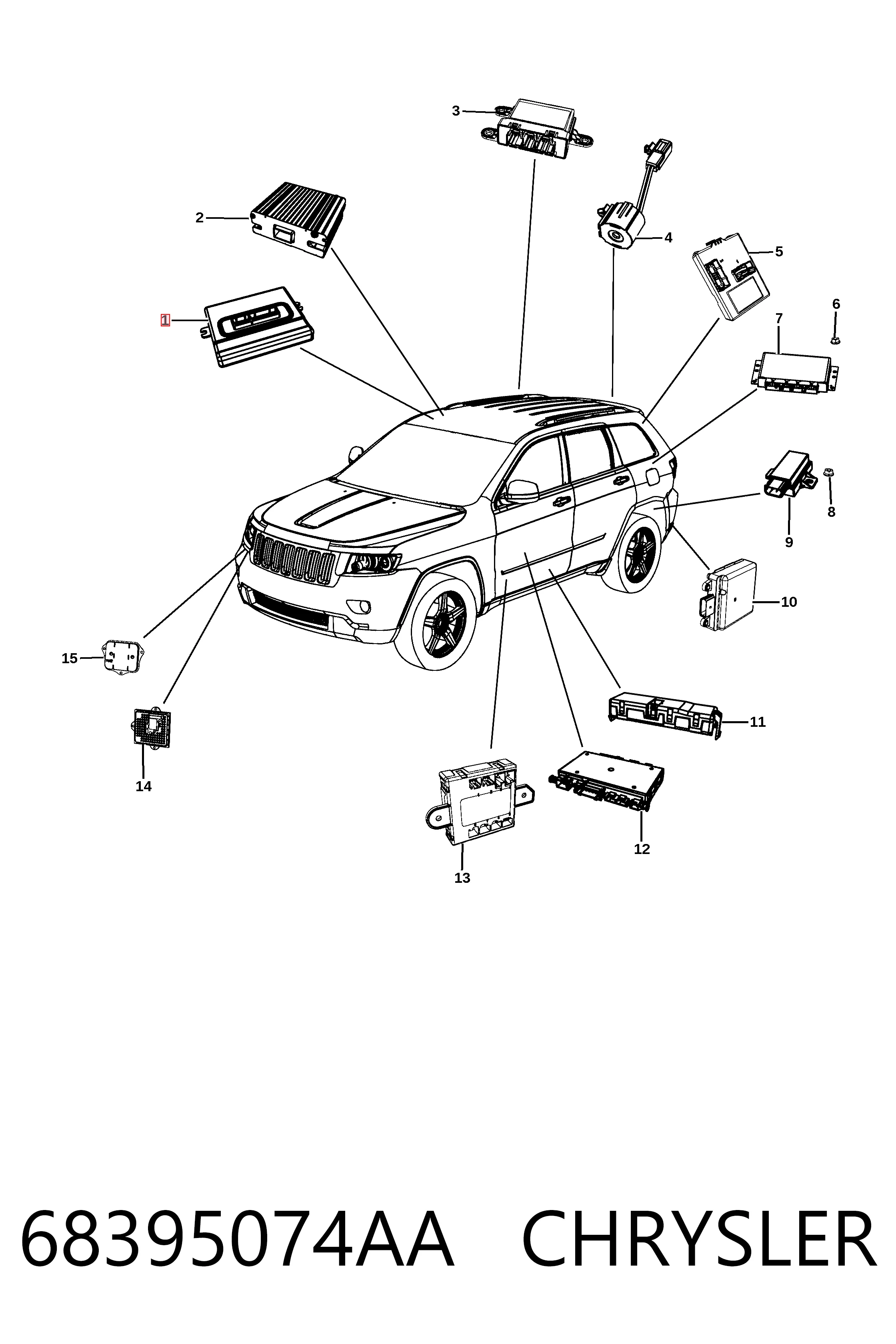 Блок управления раздаткой K05150732AC Fiat/Alfa/Lancia