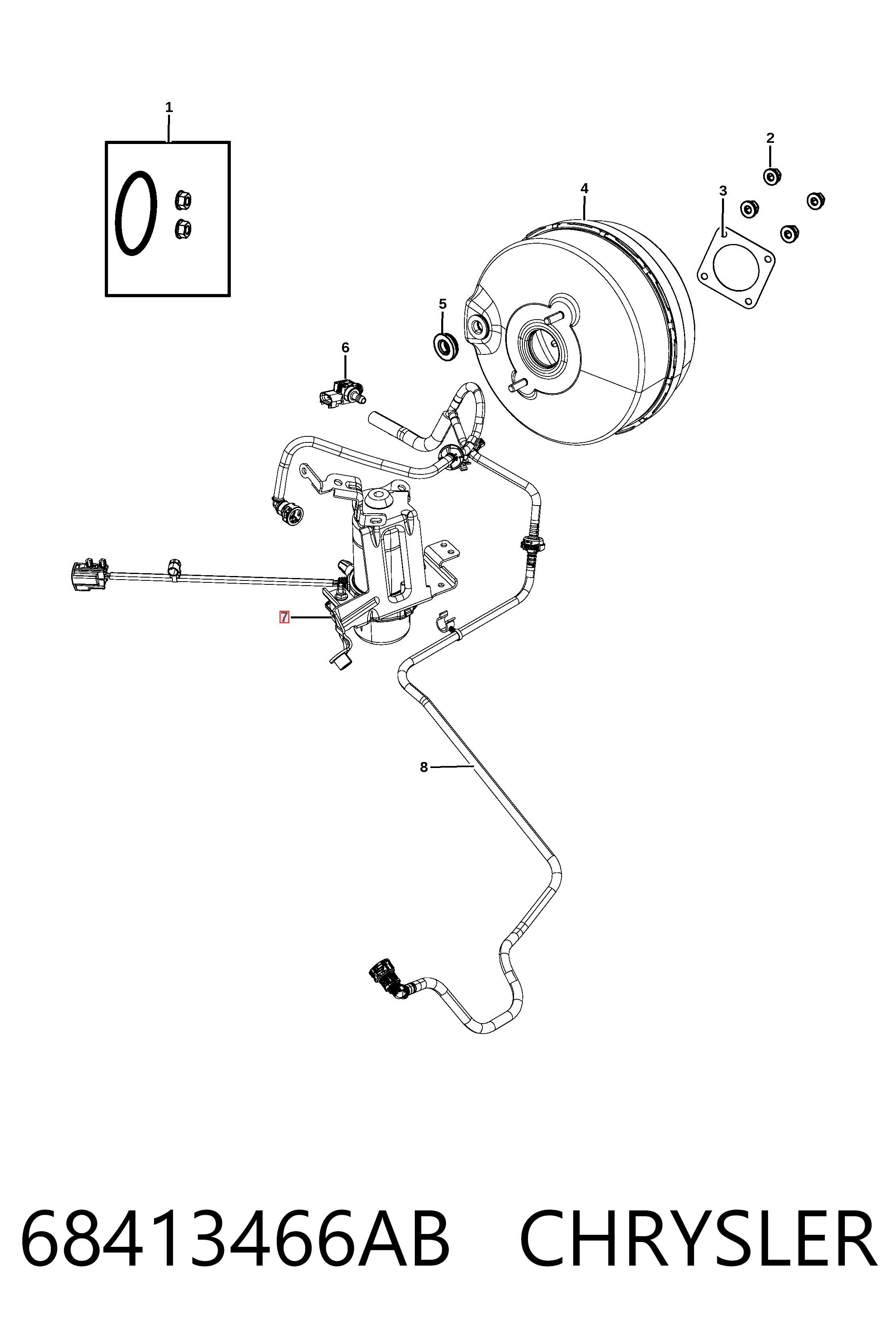 68413466AB Chrysler Механический вакуумный насос