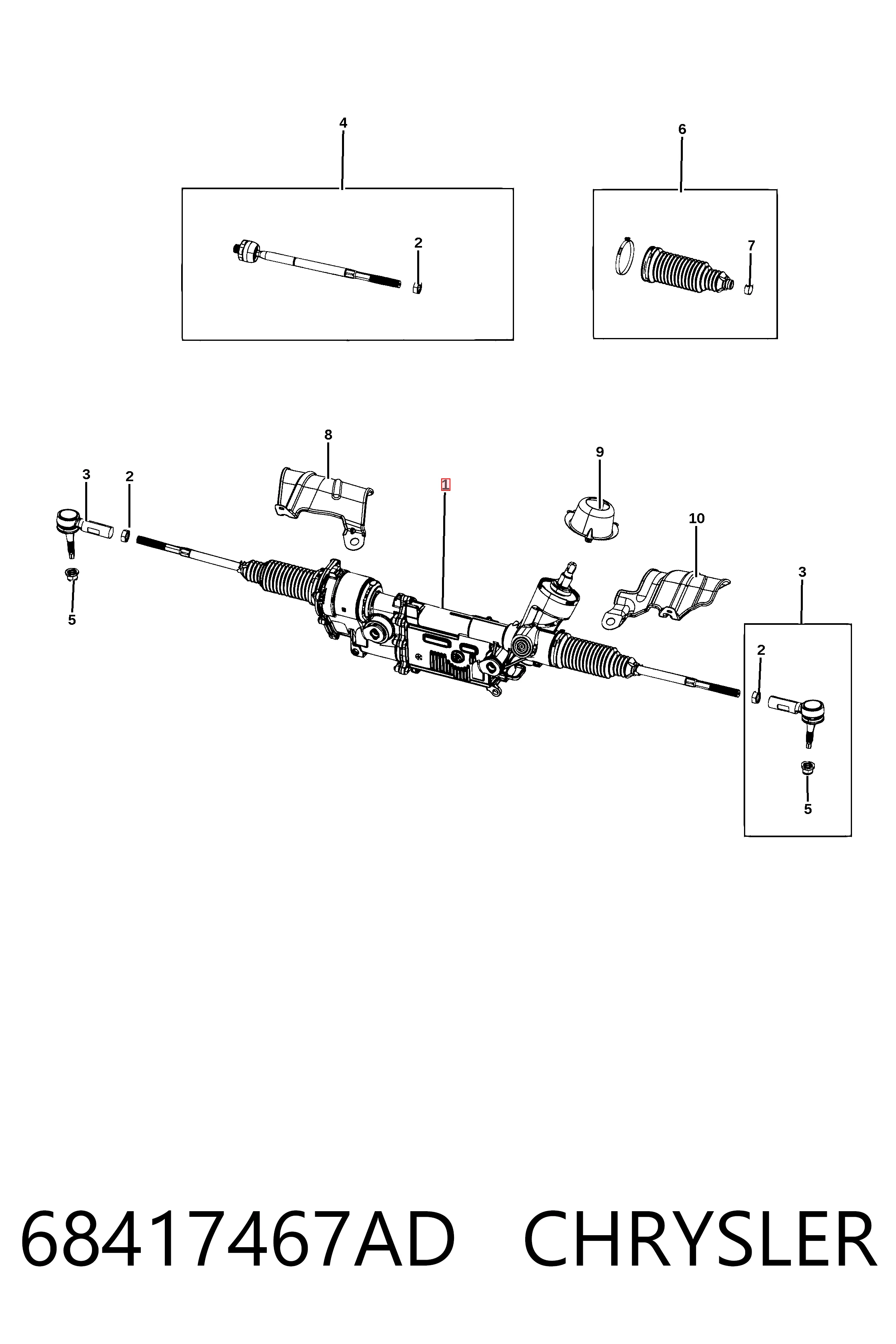 68417467AD Chrysler Управление рулевое в сборе
