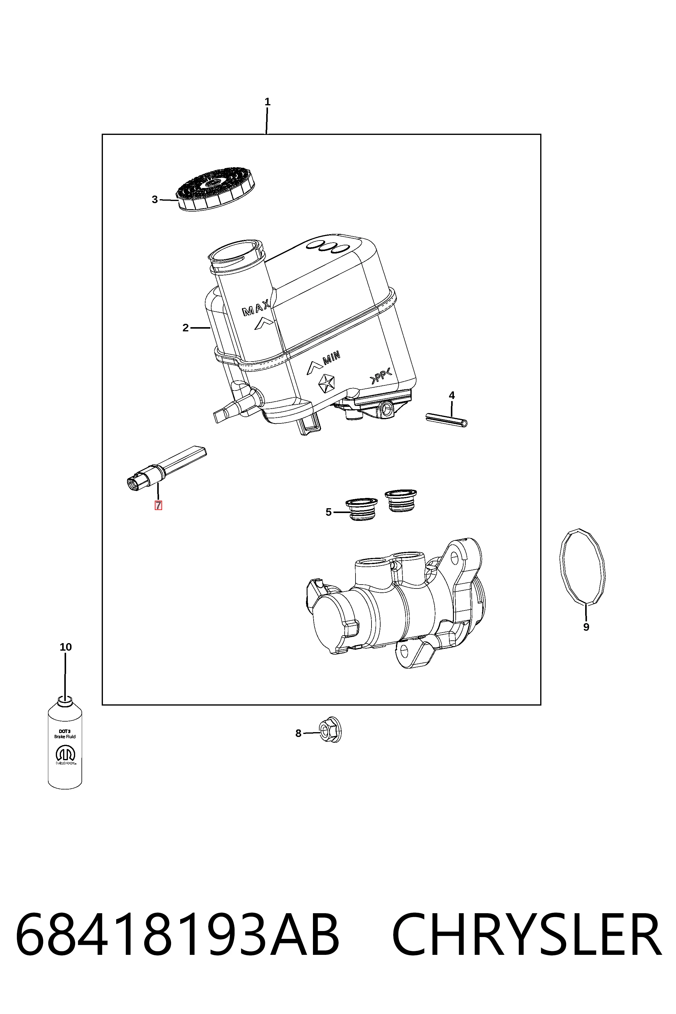 K68418193AA Fiat/Alfa/Lancia Усилитель тормоза вакуумный