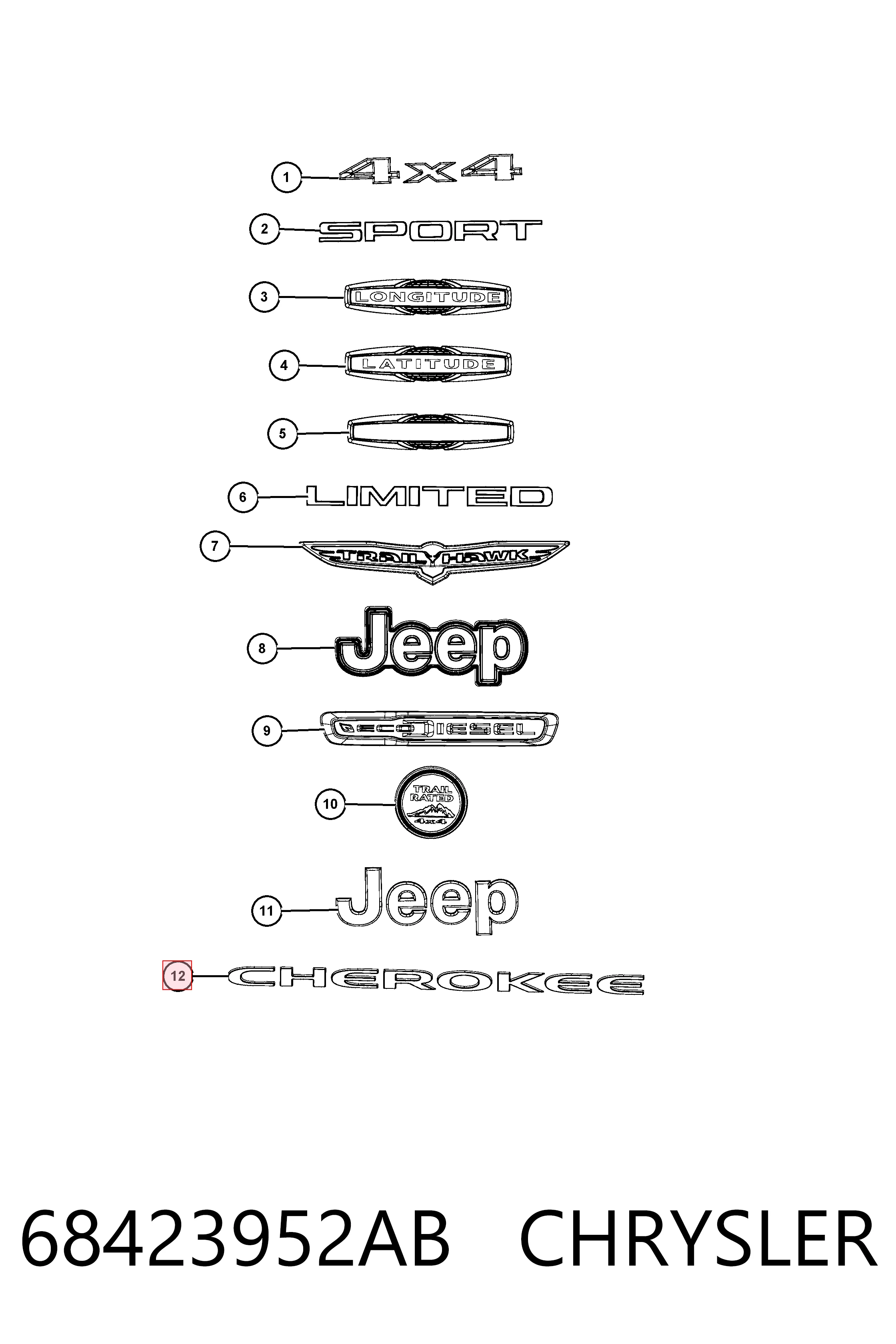 K68423952AC Fiat/Alfa/Lancia 