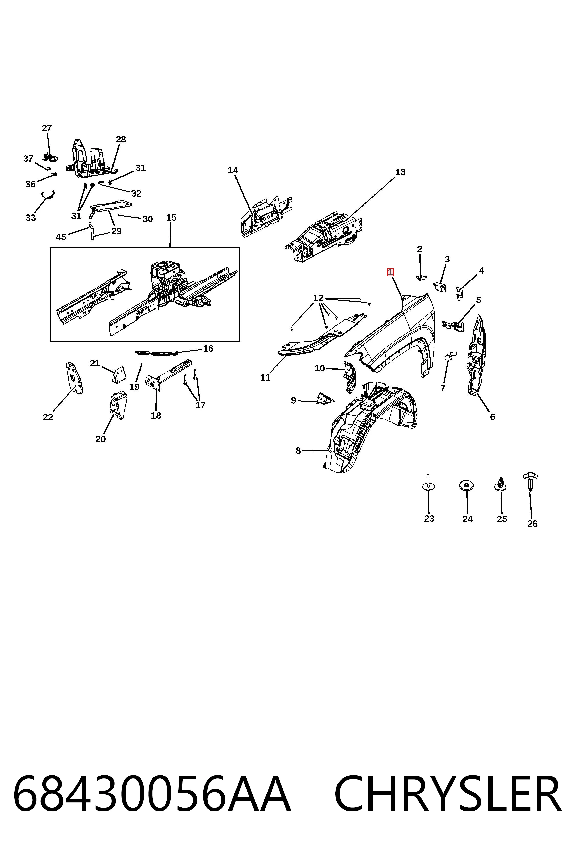 Правое крыло Rhino JPC745240AR