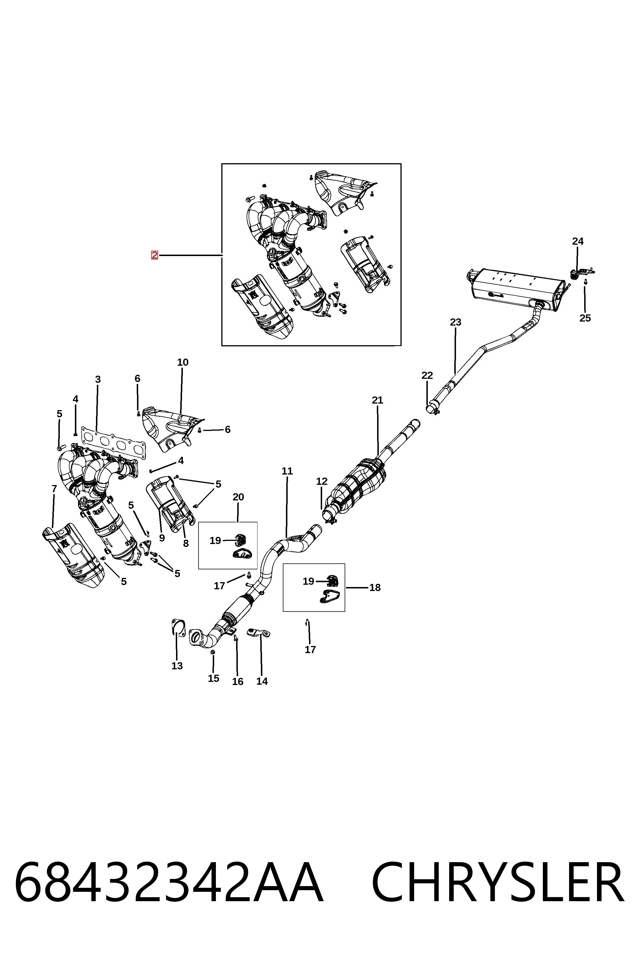 Купить K68081821AB Fiat/Alfa/Lancia Катализатор