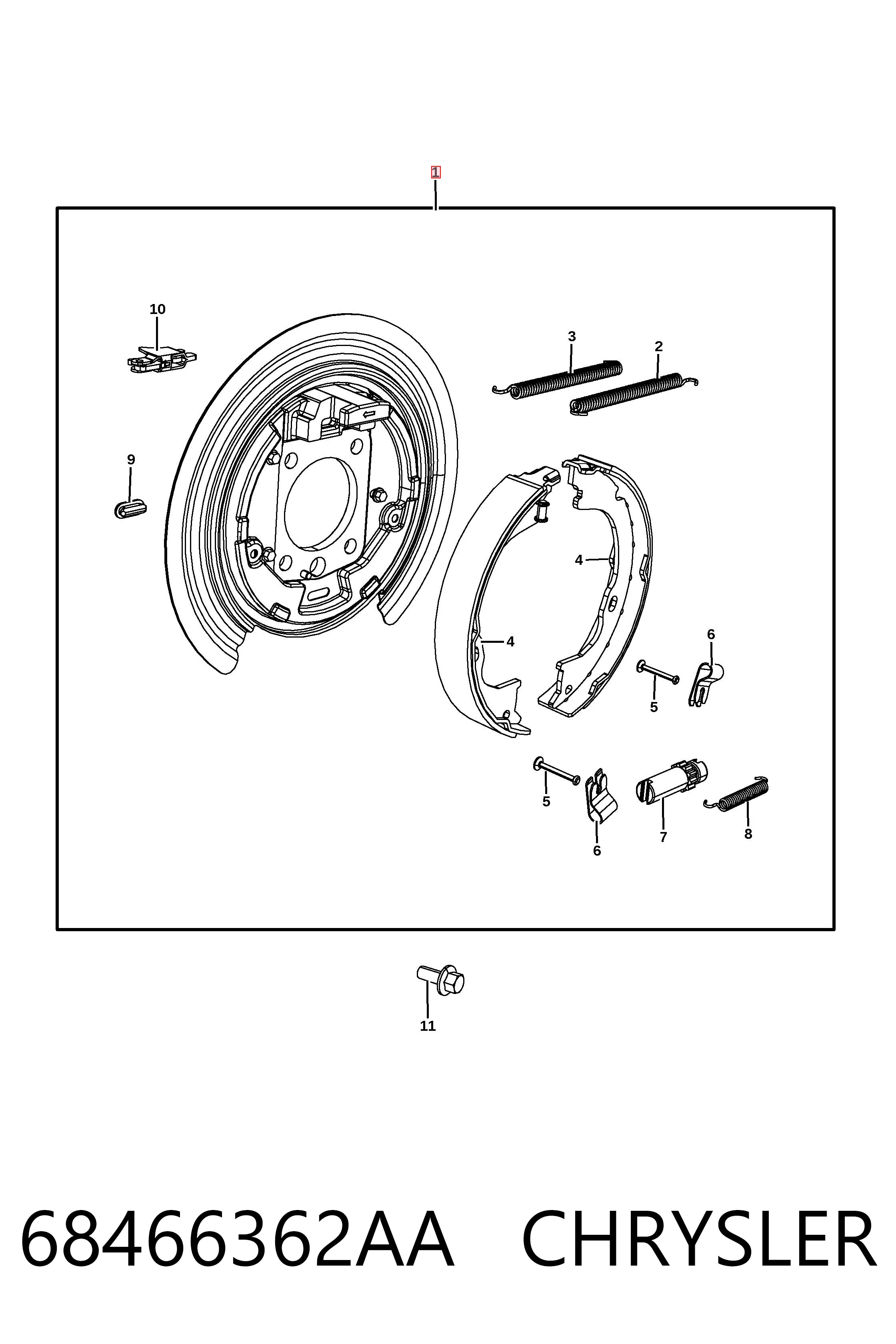 Купить K52124968AE Fiat/Alfa/Lancia Диск опорный заднего тормозного барабана правый