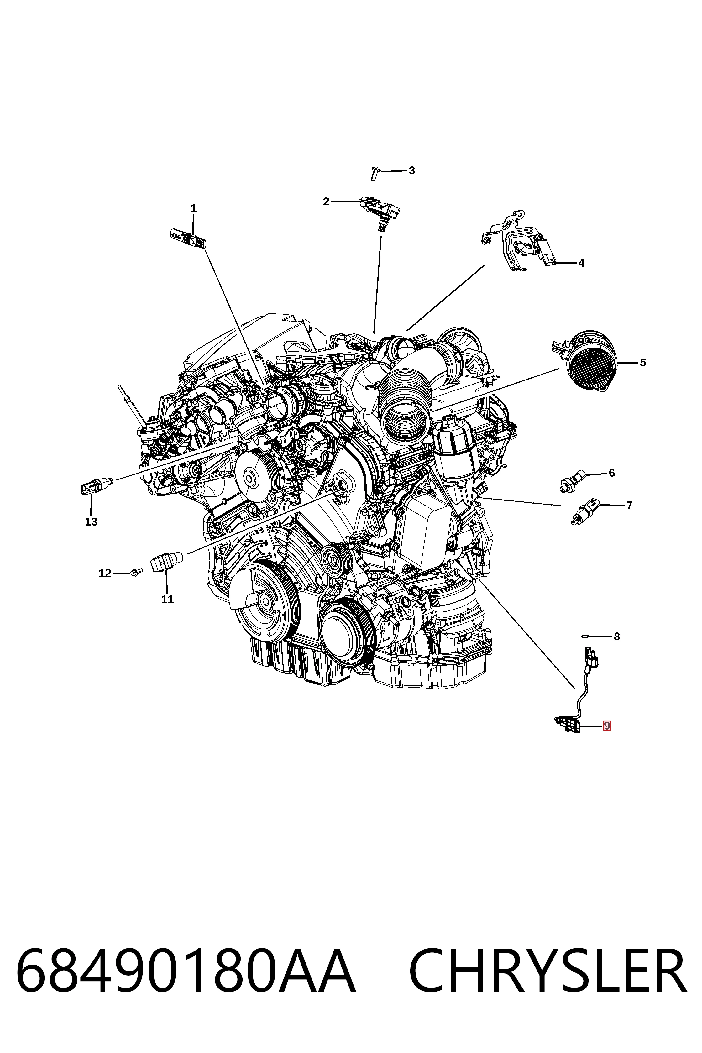 Датчик положения коленчатого вала Fiat/Alfa/Lancia K68490180AA цена, от 44.27 USD
