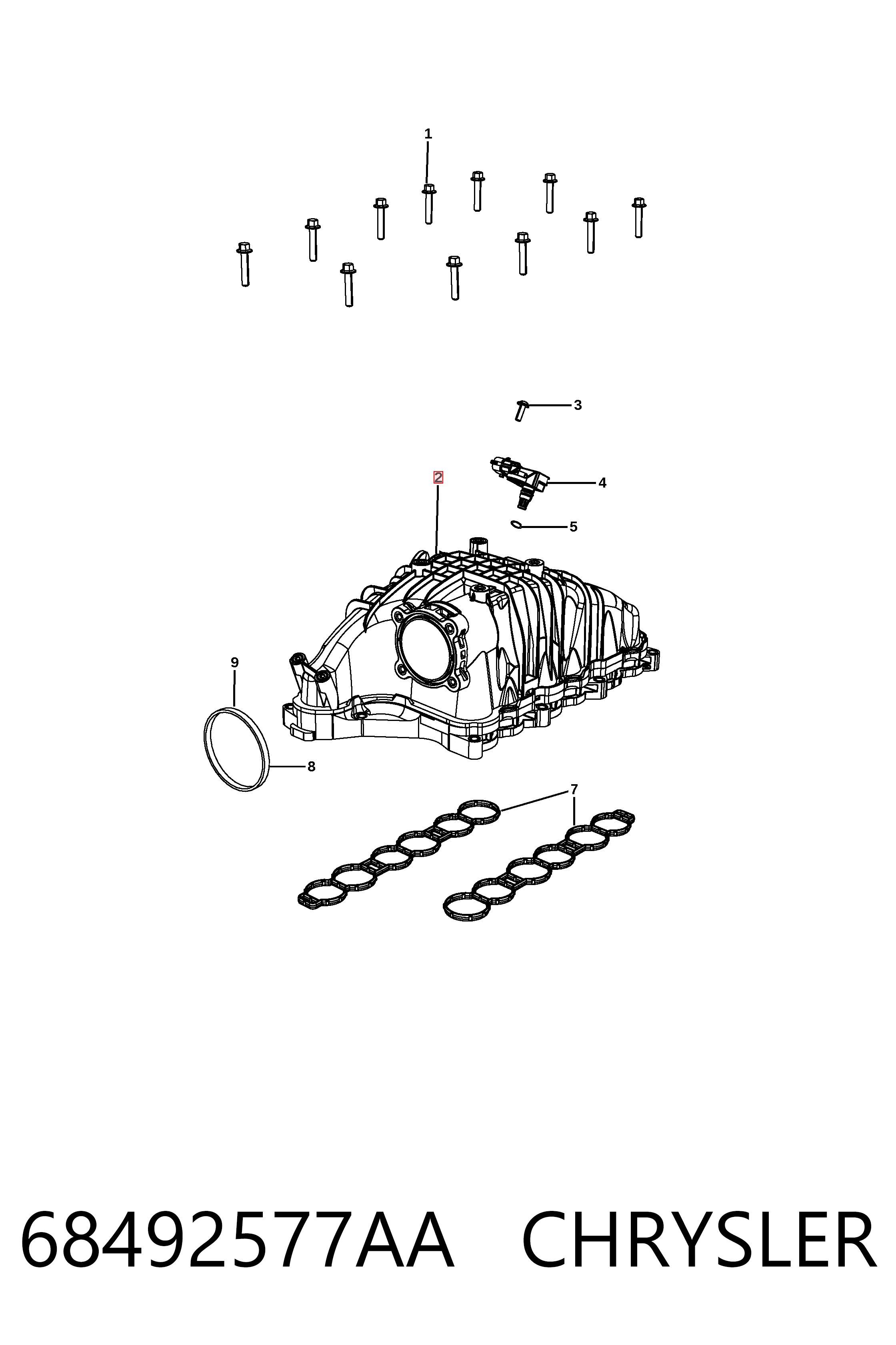 Коллектор впускной Dodge RAM 1500 Extended Cab пикап (DS) (2010 - 2018) цена, от 196.55 USD