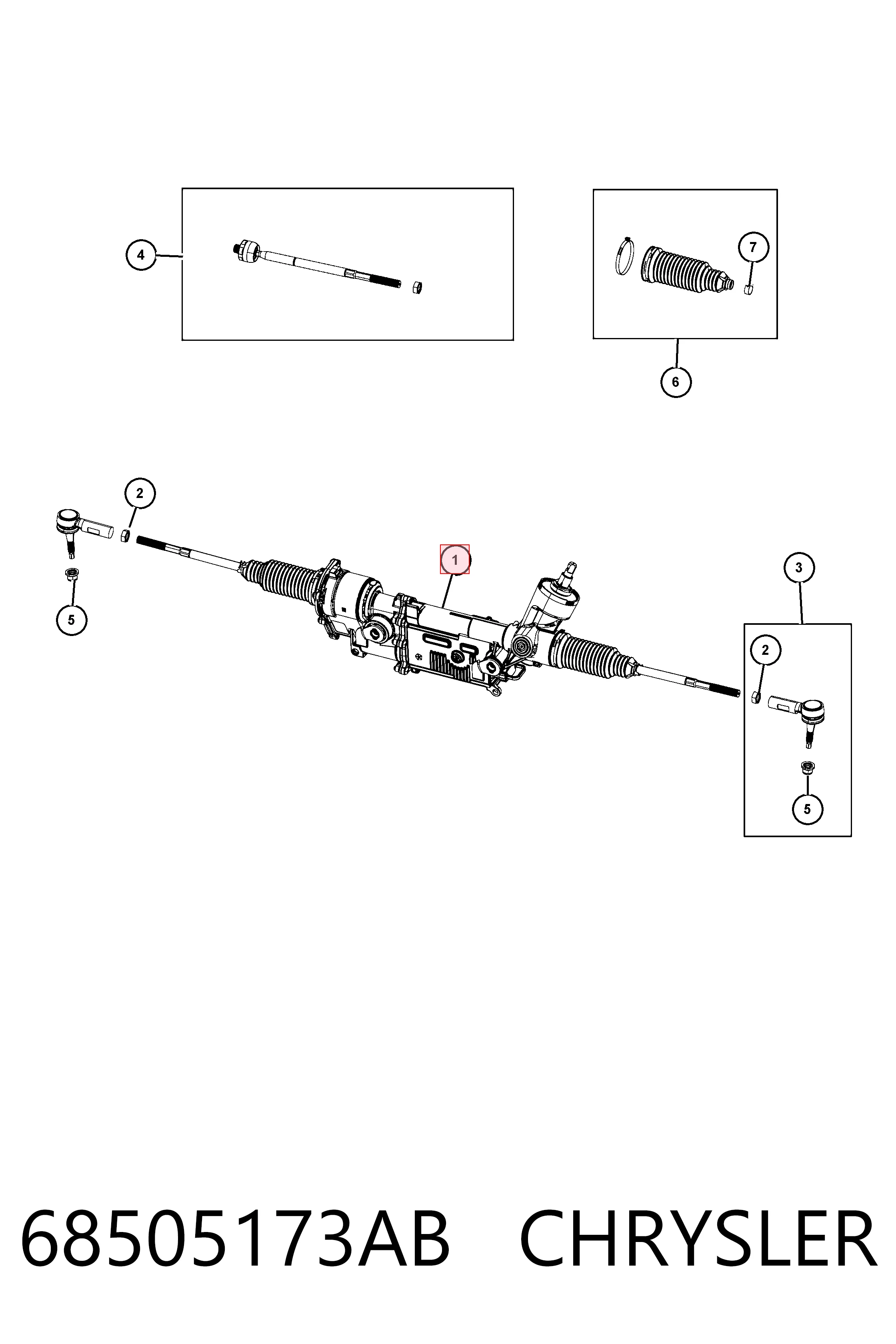 68505173AB Chrysler Управление рулевое в сборе