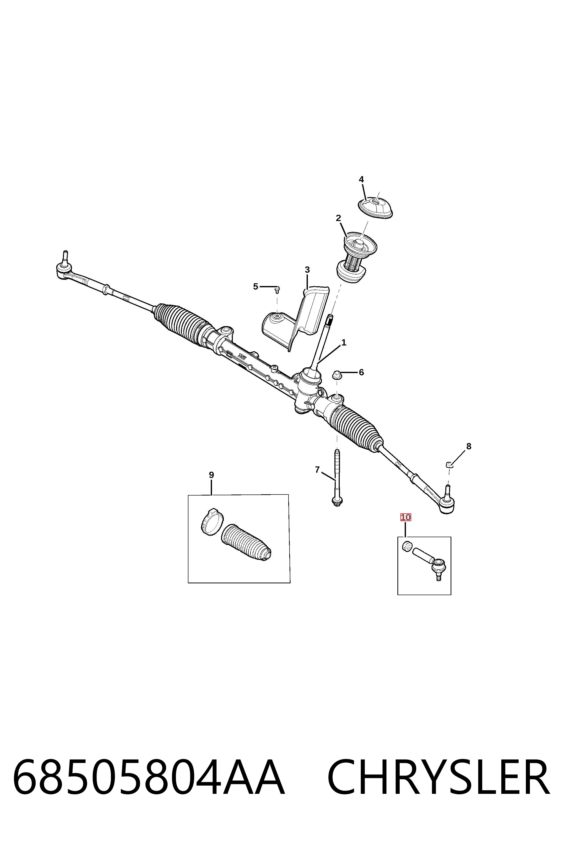 Наконечник рулевой тяги Polcar F1042
