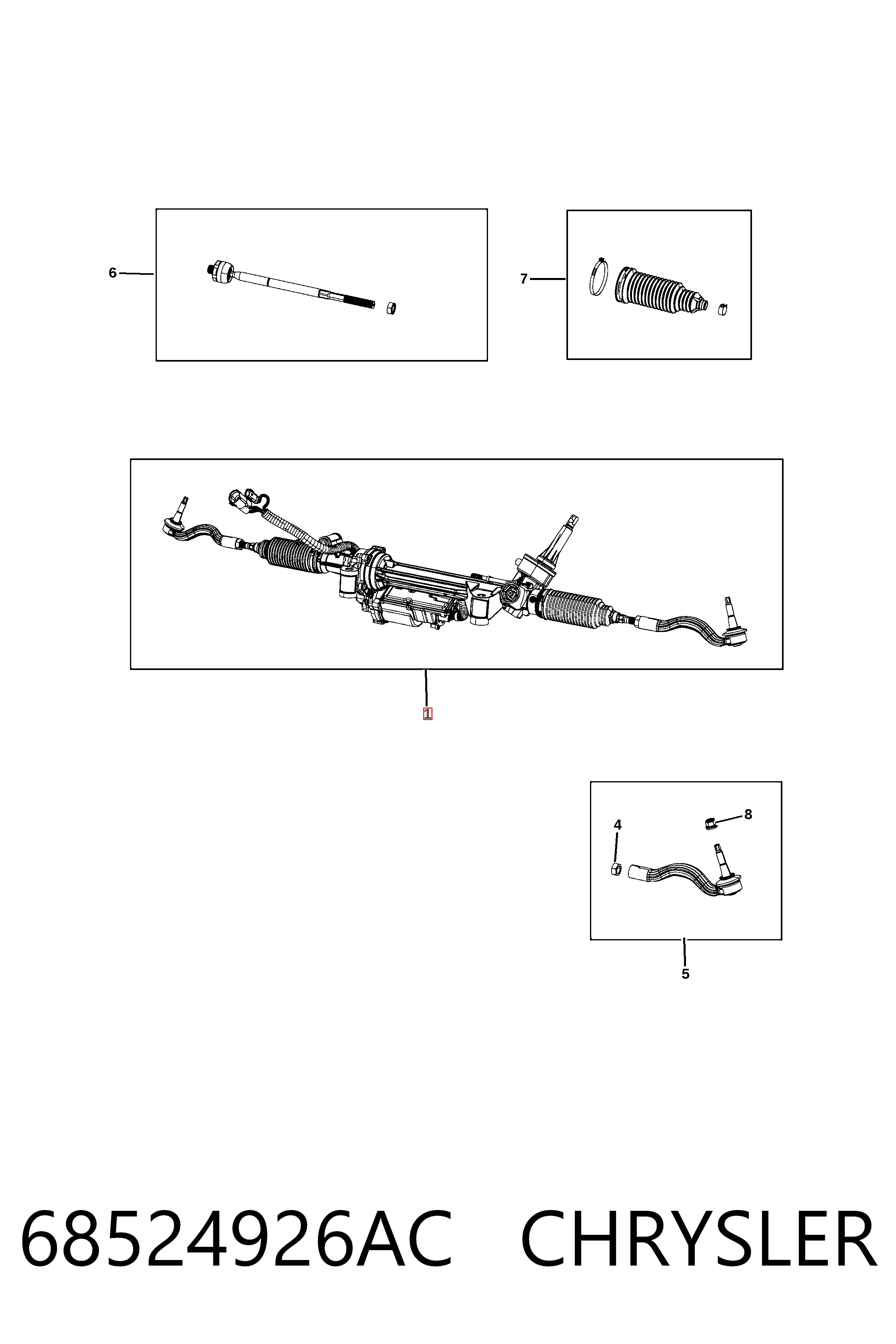 K68594299AB Fiat/Alfa/Lancia Управление рулевое в сборе