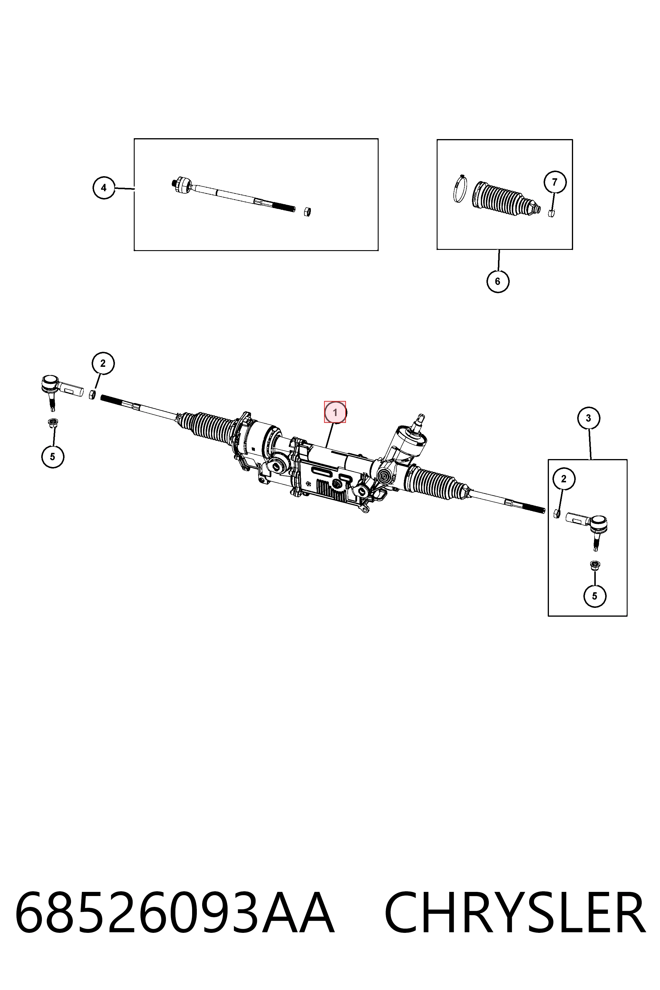 68526093AA Chrysler Управление рулевое в сборе
