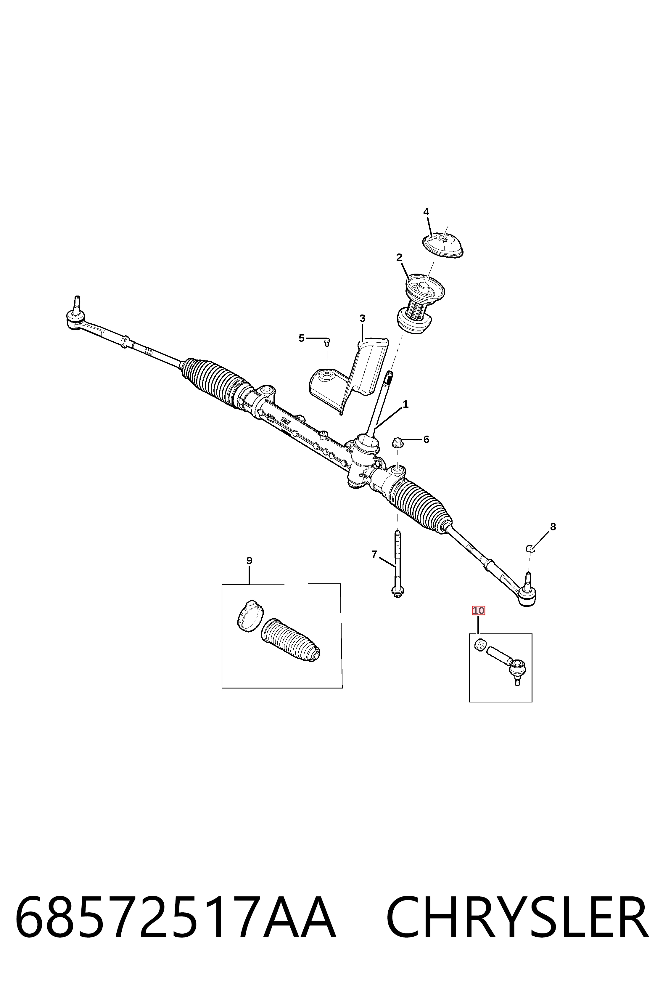 F1042 Polcar Наружный наконечник рулевой тяги