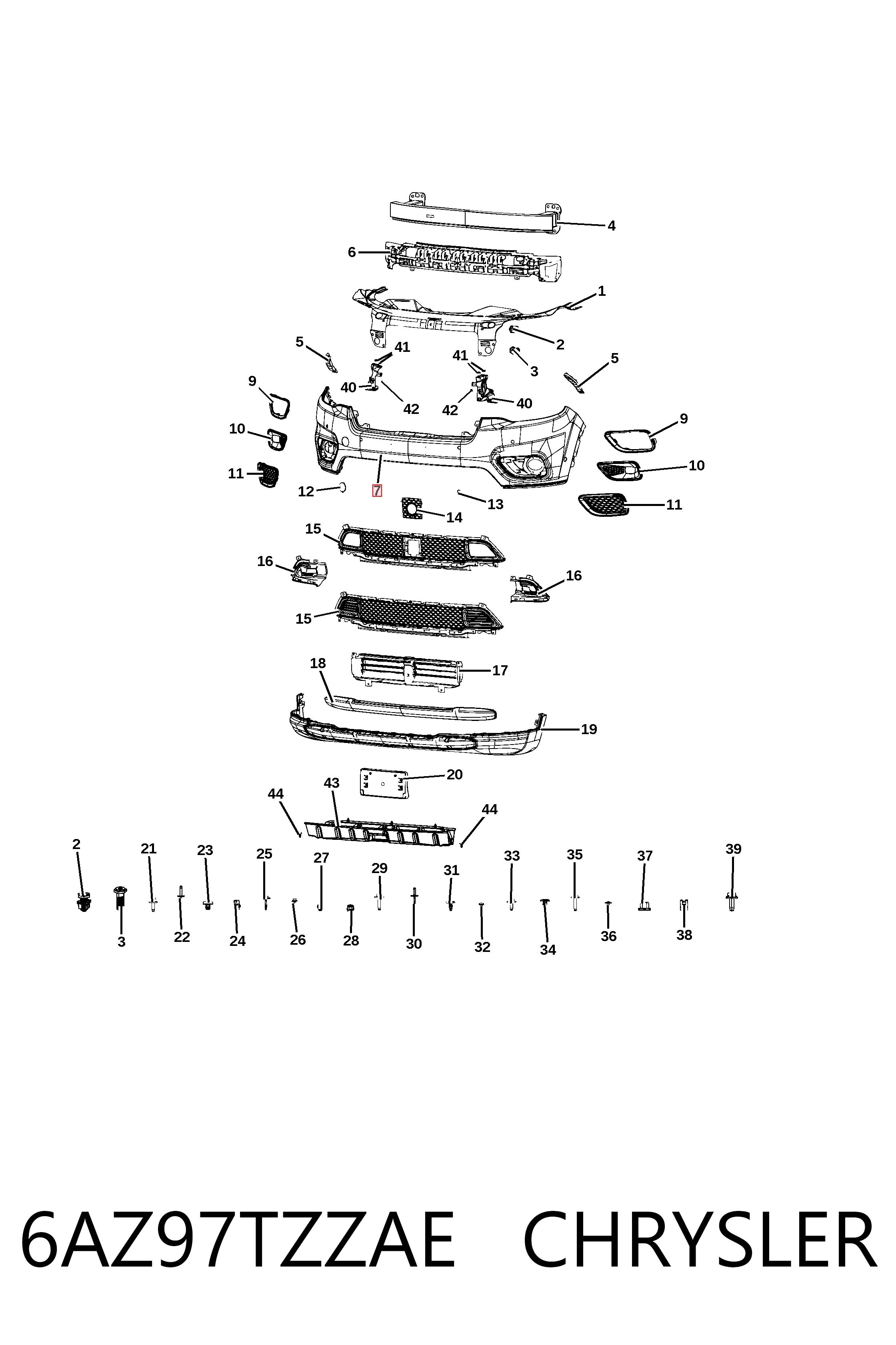 Купить PCR04081V KLARKSONAS Буфер (бампер) передний