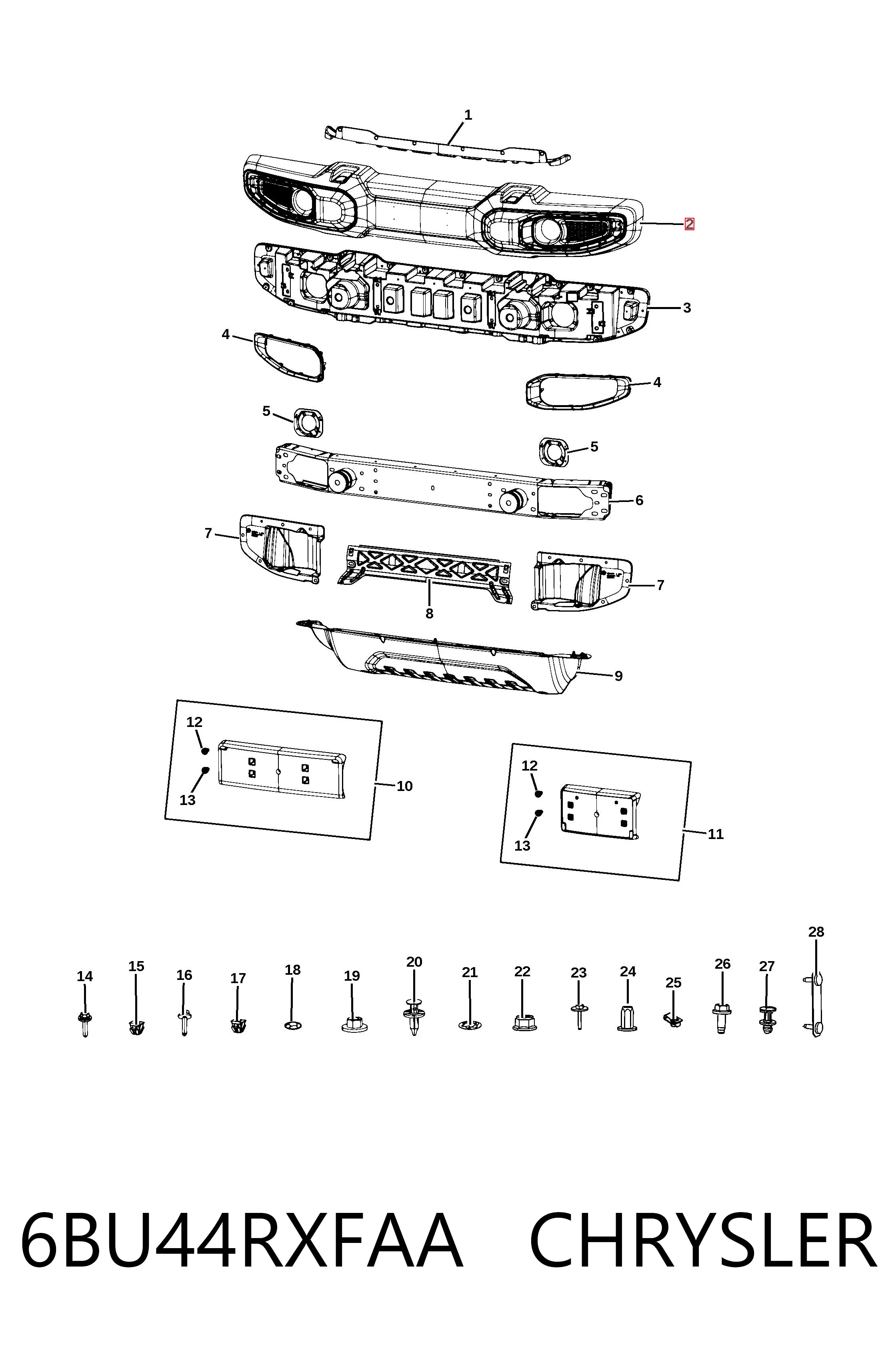 PCR04102A KLARKSONAS Бампер передний в сборе