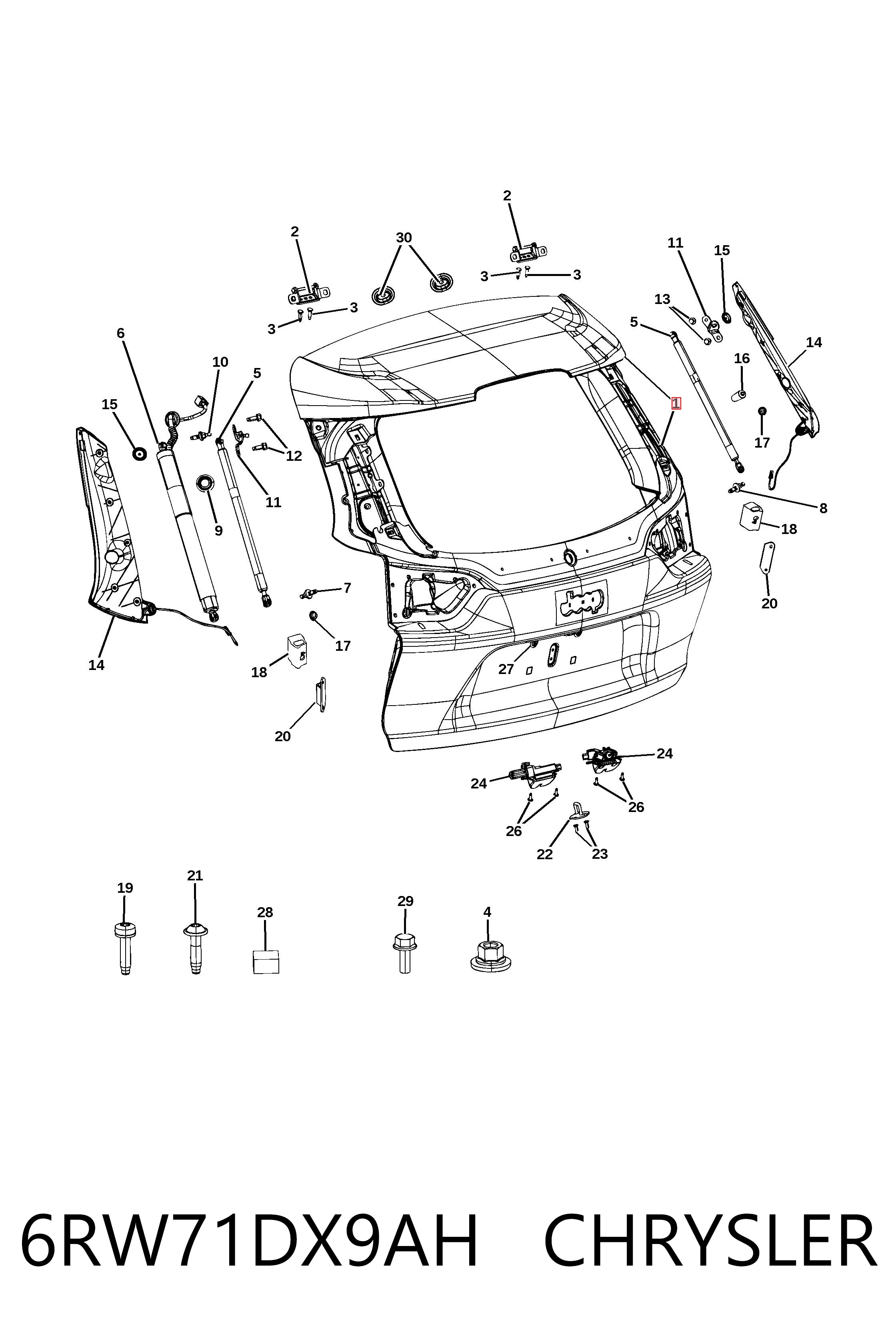 K6RW71DX9AI Fiat/Alfa/Lancia Задняя дверь