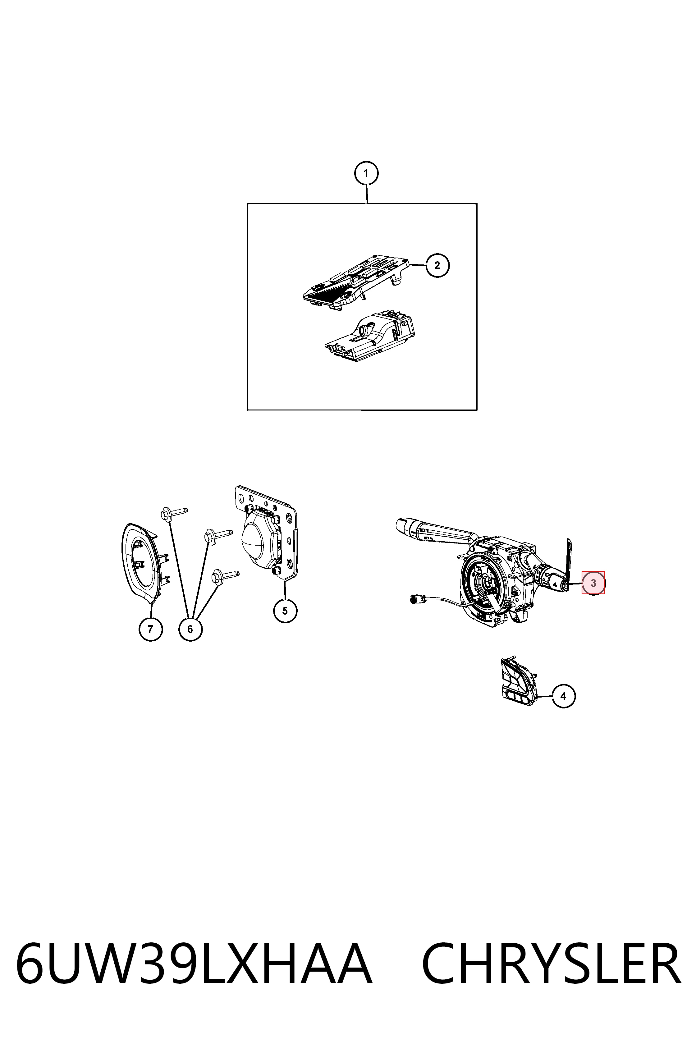 Подрулевой переключатель K6UW39LXHAC Fiat/Alfa/Lancia