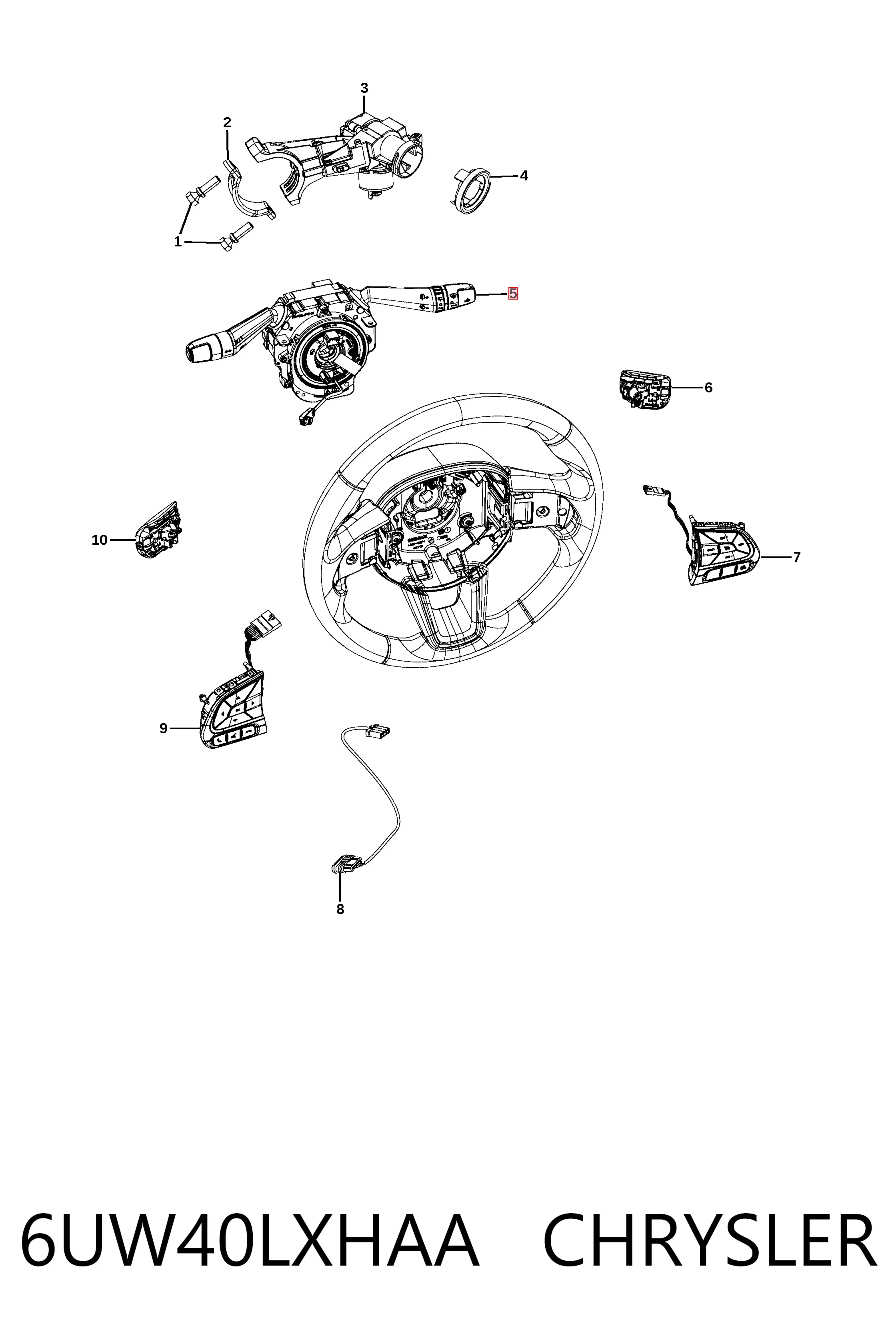 Переключатели подрулевые Jeep RENEGADE внедорожник (BU) (2014 - 2023) цена, от 108.30 USD