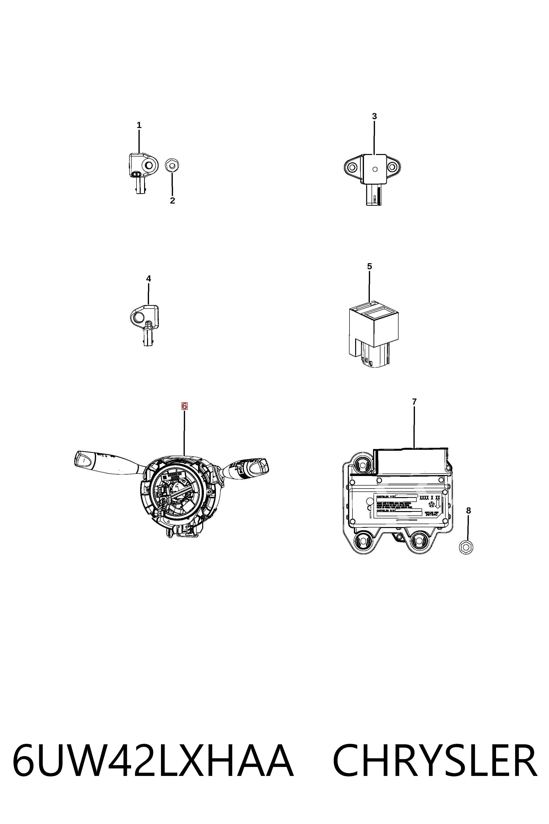 Подрулевой переключатель K6BZ87LXHAA Fiat/Alfa/Lancia