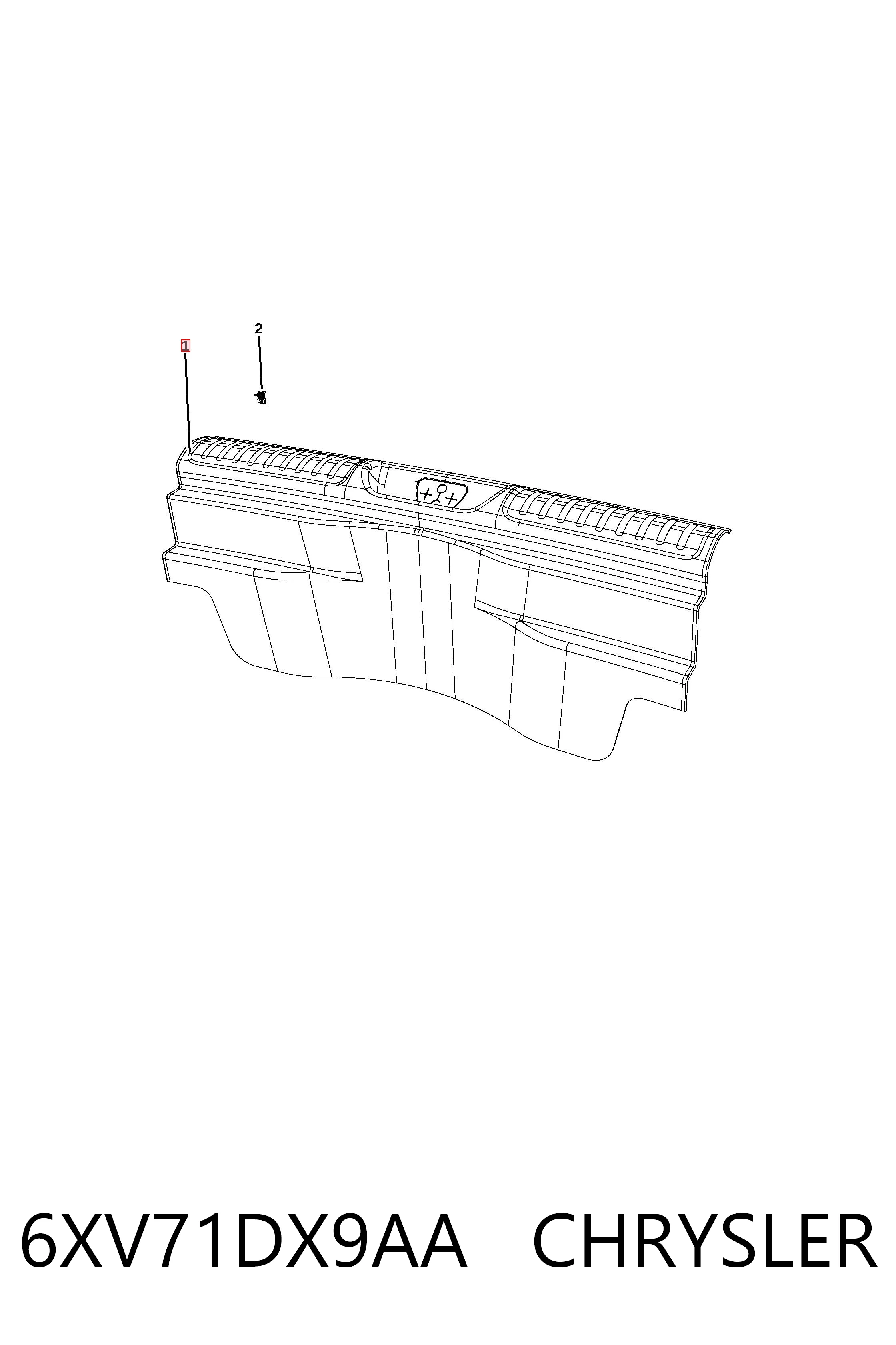 K6AV29DX9AC Fiat/Alfa/Lancia Накладка задней панели багажника