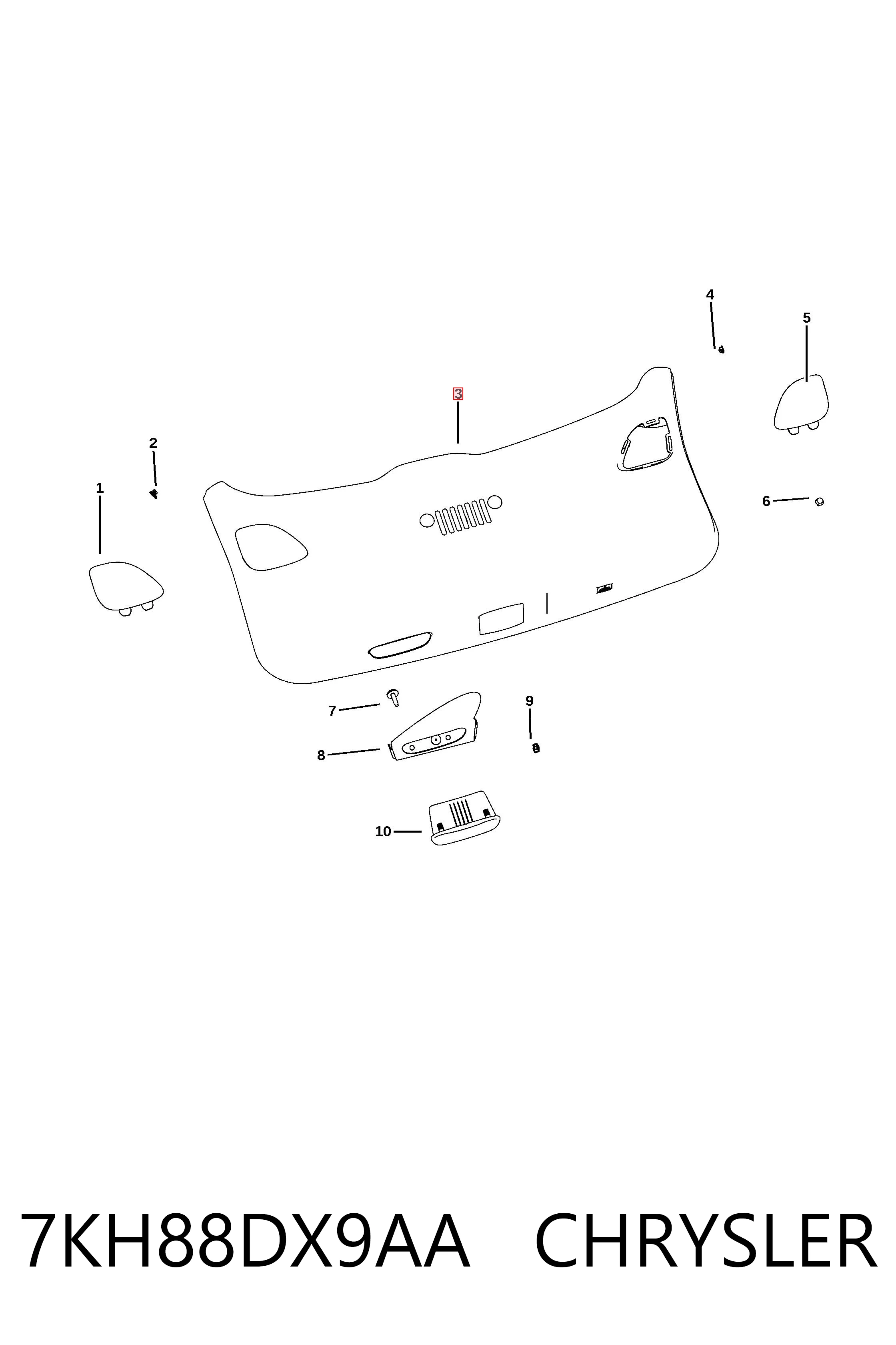 Купить K5UN06DX9AC Fiat/Alfa/Lancia Обшивка-облицовка задней двери