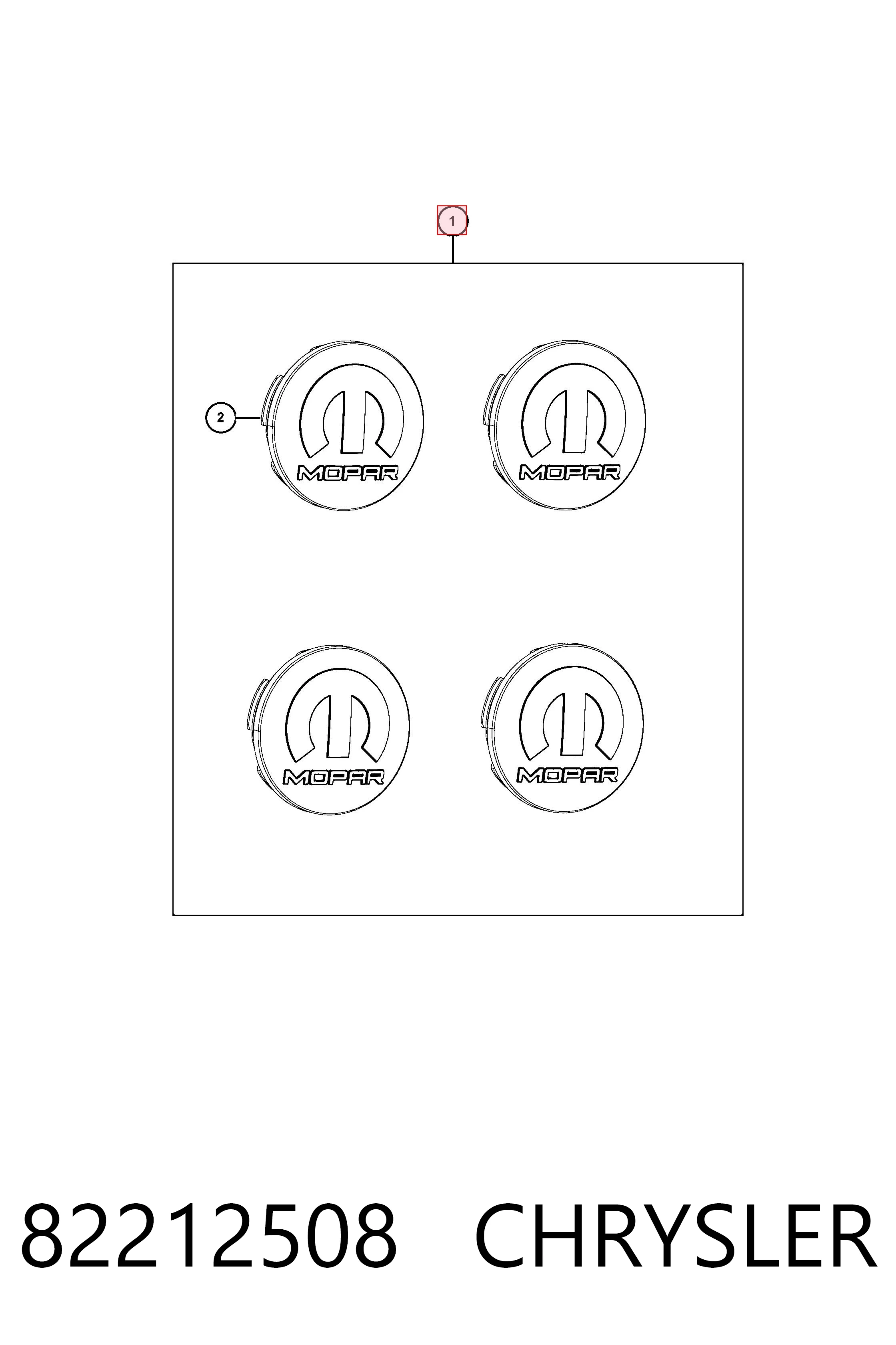 82212508 Chrysler Колпаки на диски