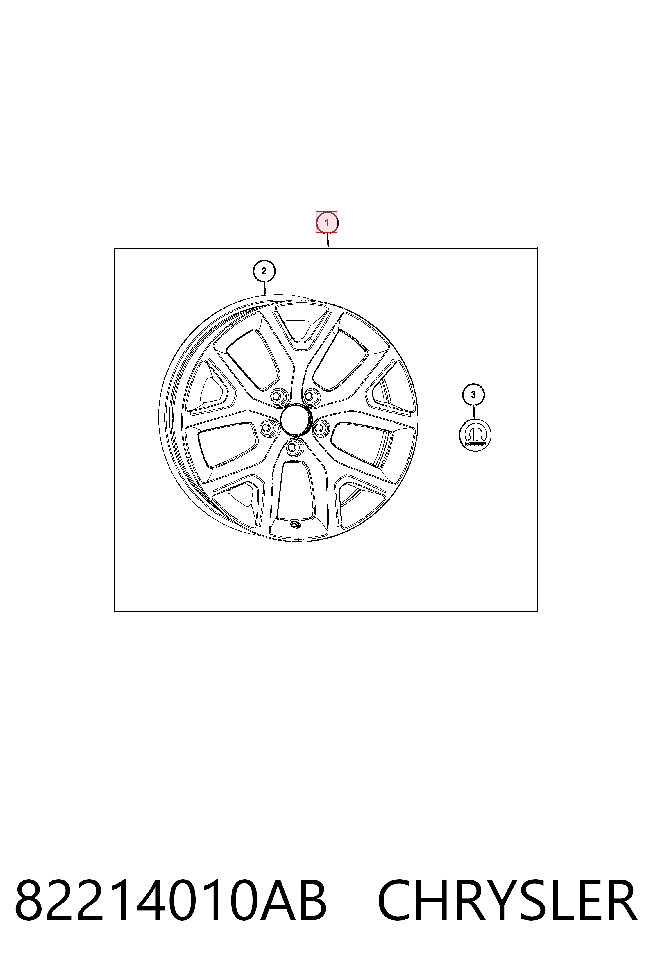 Диски колесные литые (легкосплавные, титановые) CHRYSLER 82214010AB