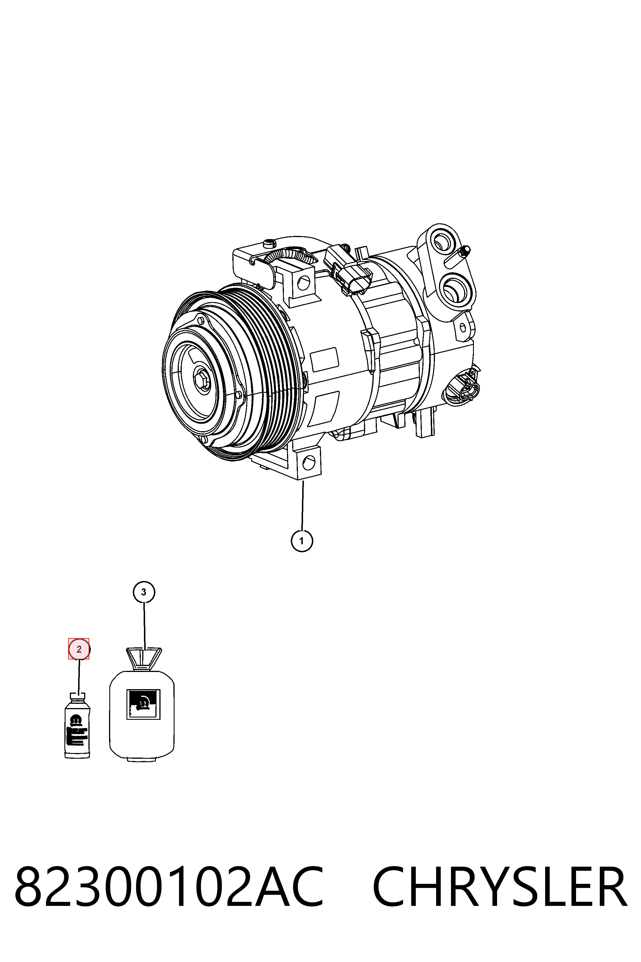 82300102AC Chrysler Масло компрессорное