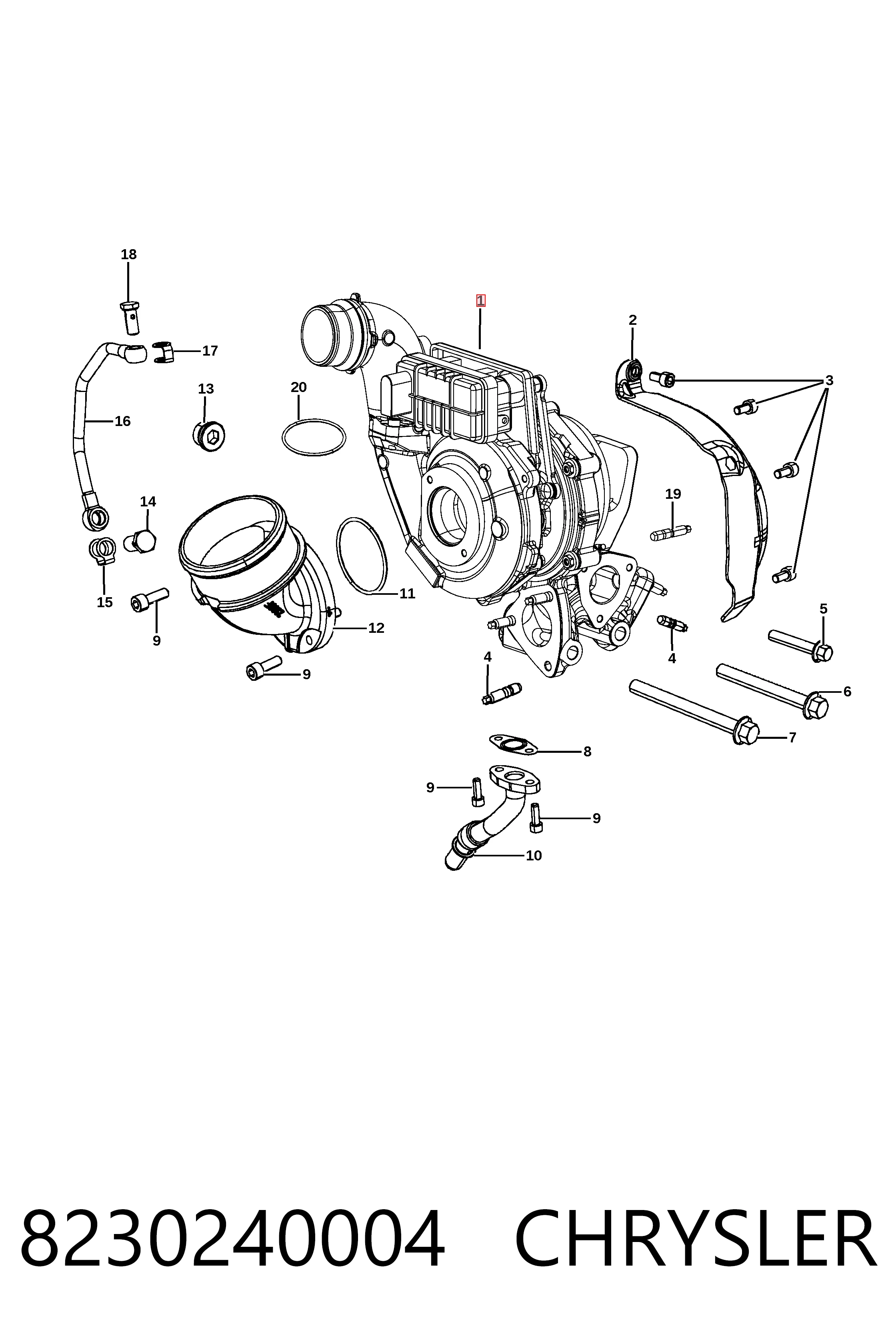 Турбокомпрессор Fiat/Alfa/Lancia K68211213AA