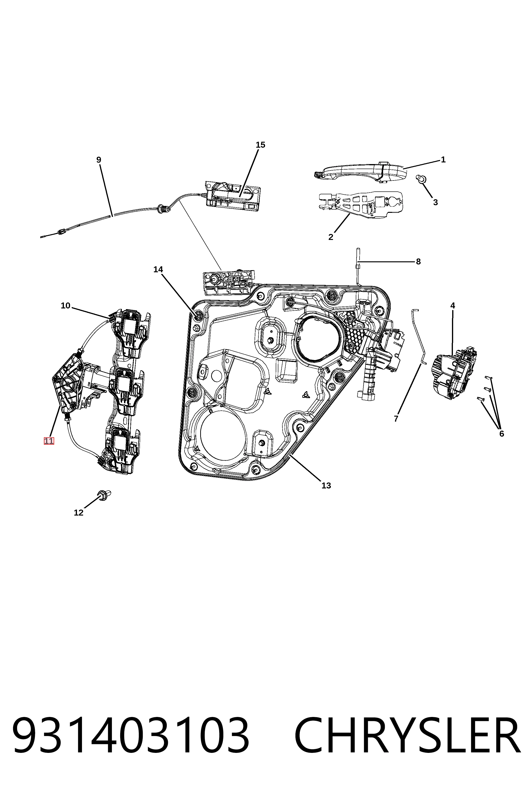 Мотор стеклоподъемника двери задней правой K68079284AB Fiat/Alfa/Lancia