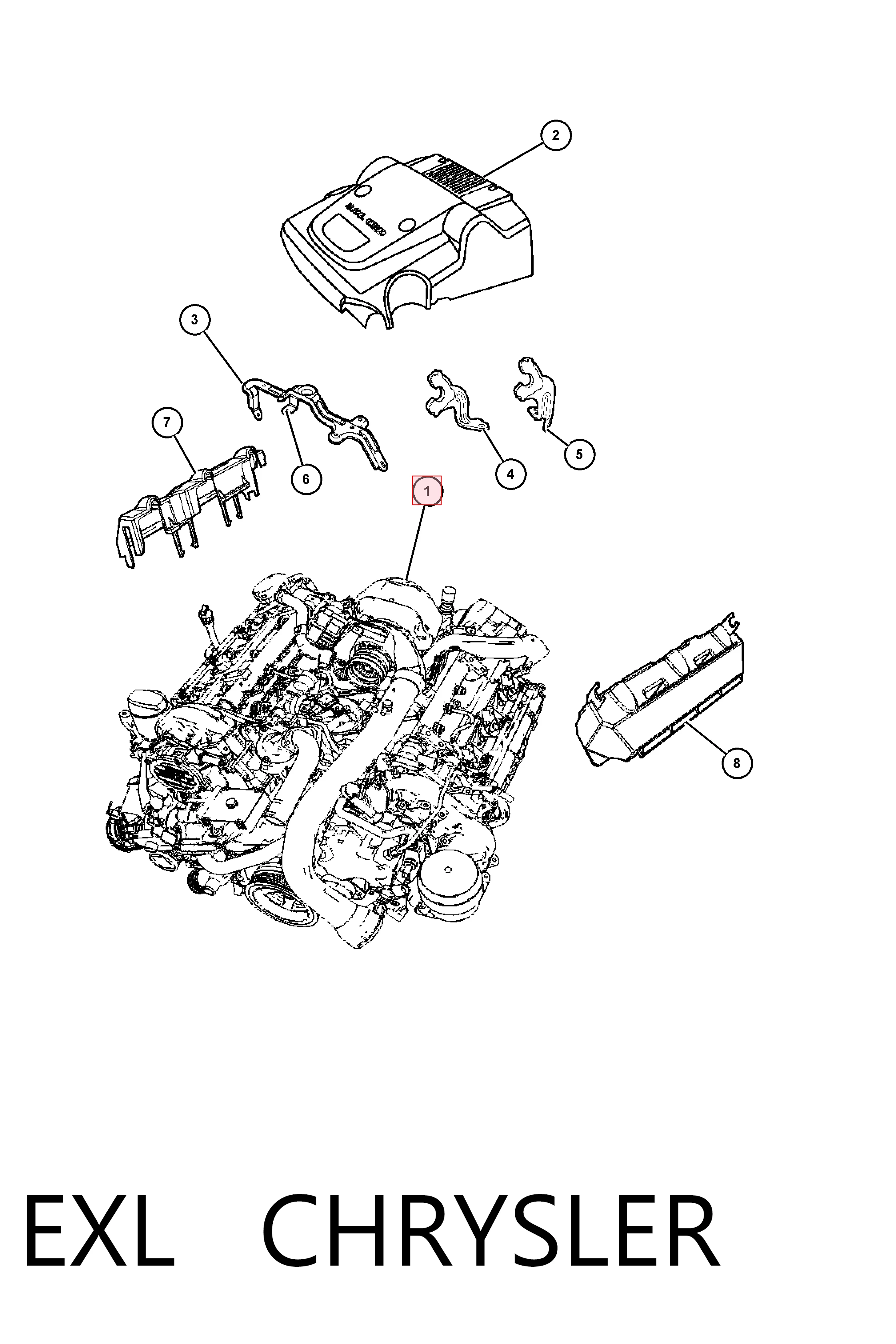 EXL Chrysler Мотор в сборе
