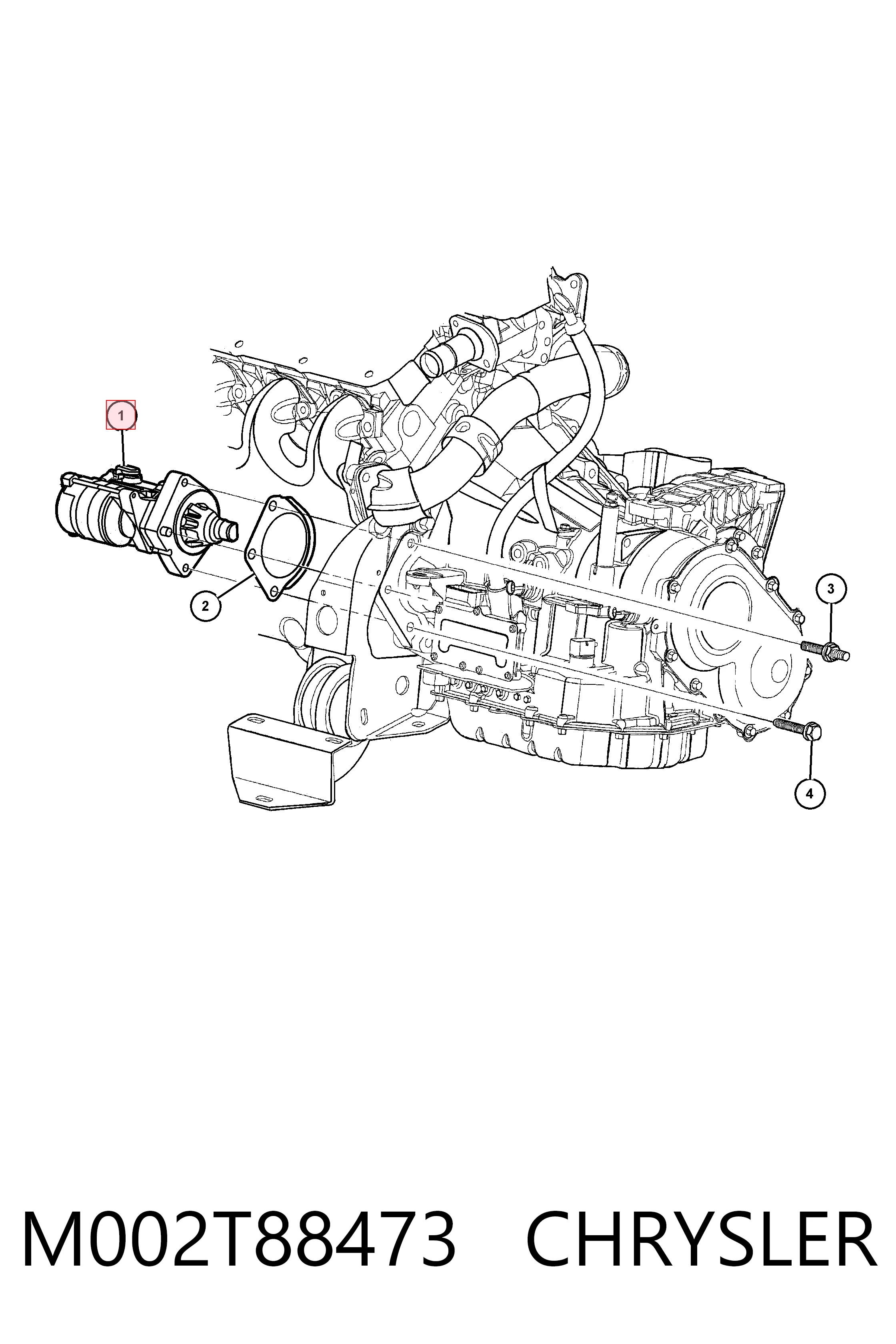 Стартер CHRYSLER M002T88473